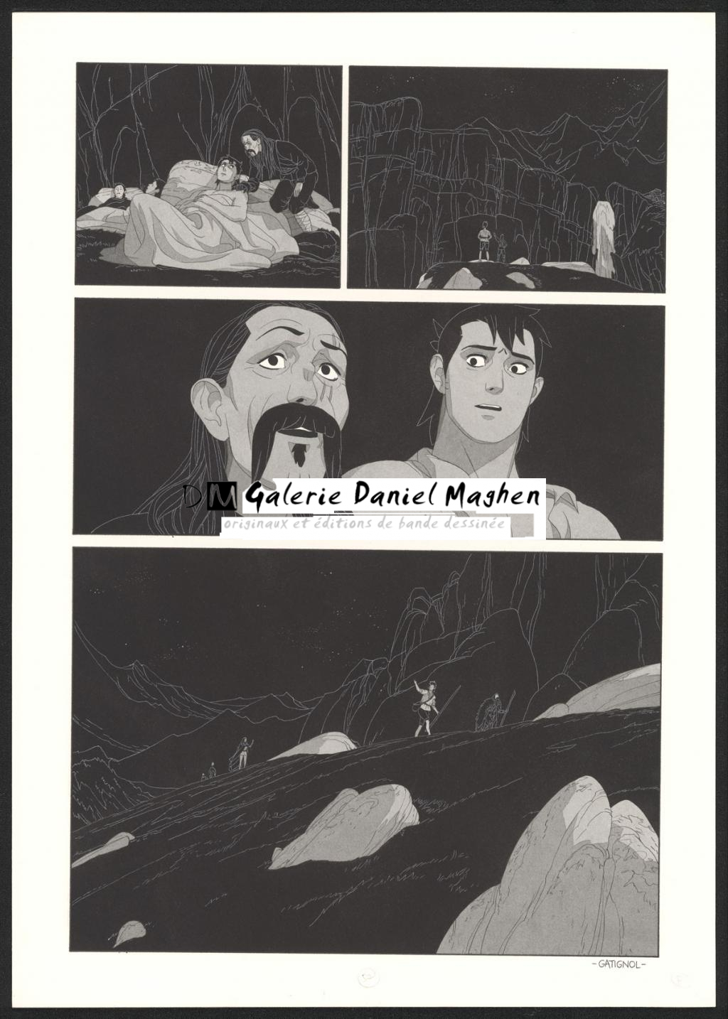 Planche originale - Bertrand Gatignol - Encres noires et aquarelle sur papier - 6162