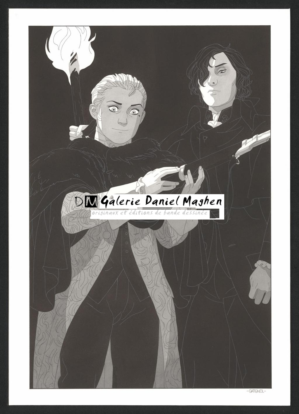 Planche originale - Bertrand Gatignol - Encres noires et aquarelle sur papier - 6543