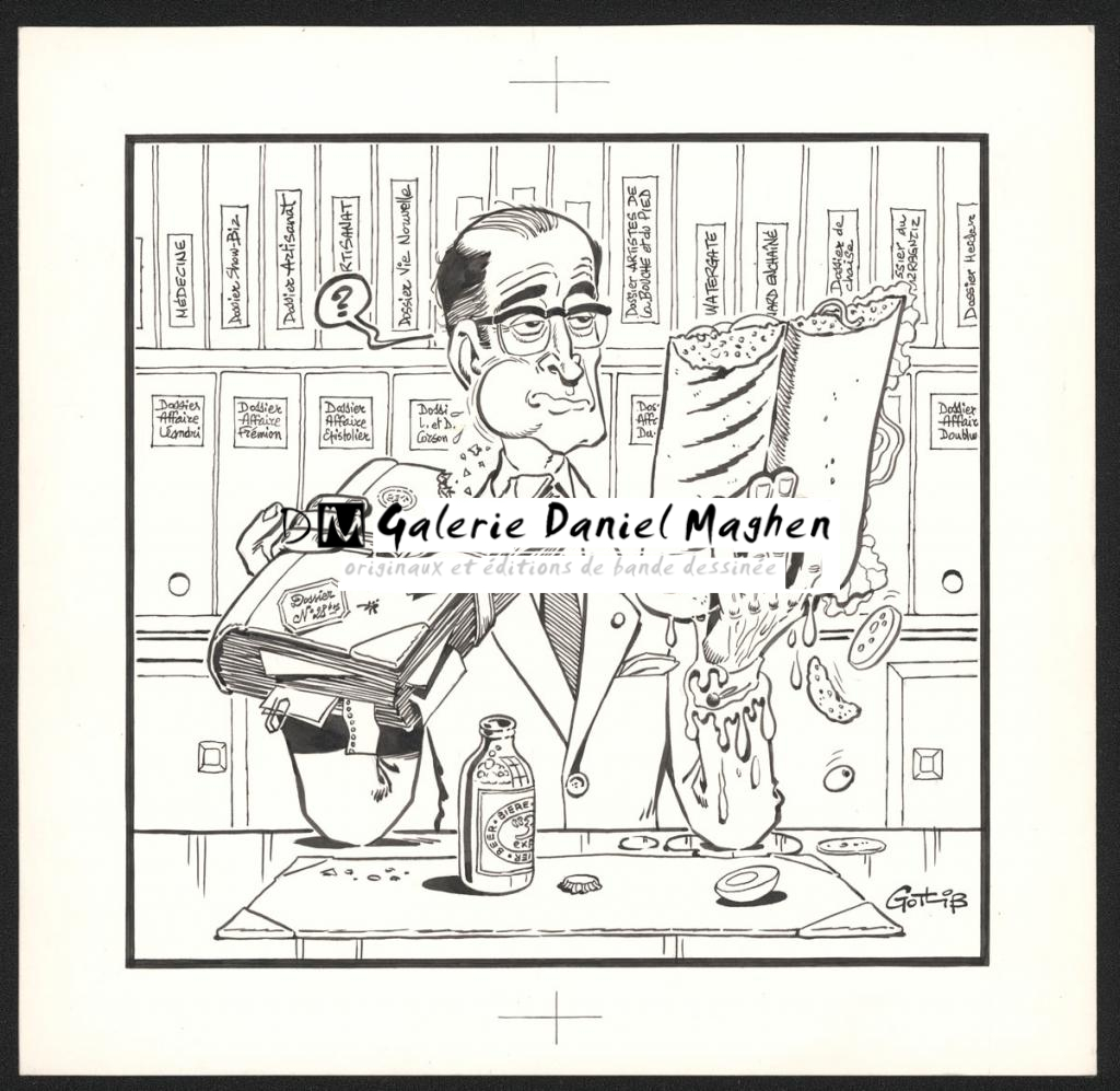 Illustration originale - Marcel Gotlib - Encre de Chine sur papier - 5809