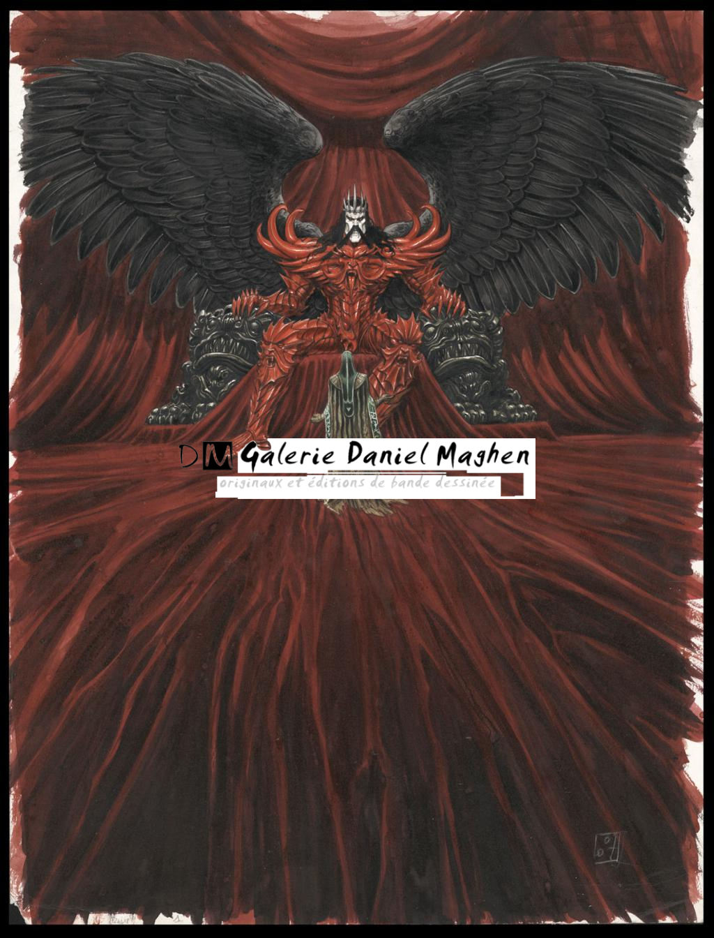 Illustration originale - Dracula - Olivier Ledroit - Encre de couleur sur papier - 5104