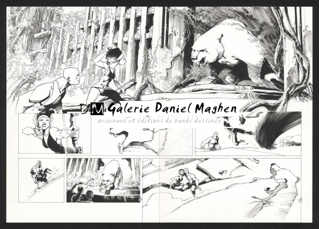 Double planche originale n°20 et 21 - Olivier Vatine - Encre de Chine sur papier - 5698