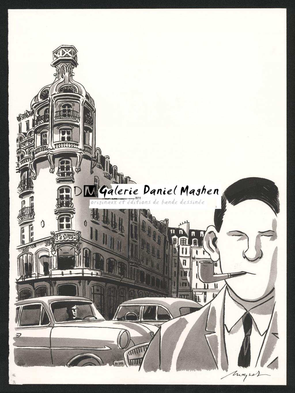 Illustration originale
L'immeuble Félix Potin (Rue de Rennes) - Emmanuel Moynot - Encre de Chine sur papier - 5143