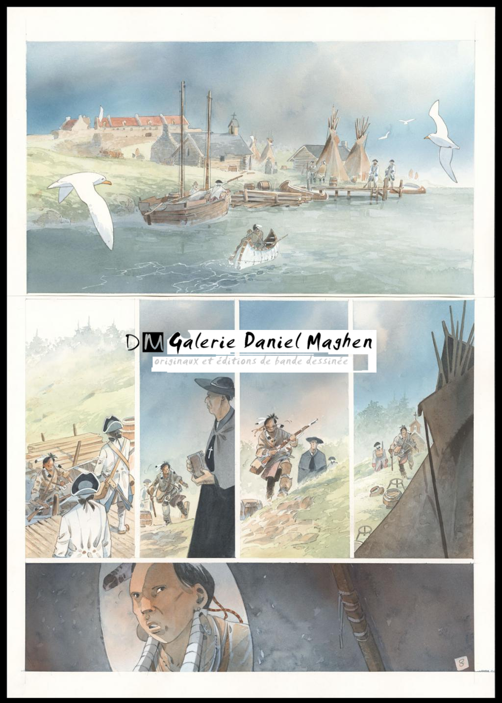 Planche originale n°8 - Patrick Prugne - Aquarelle et crayon sur papier - 5359