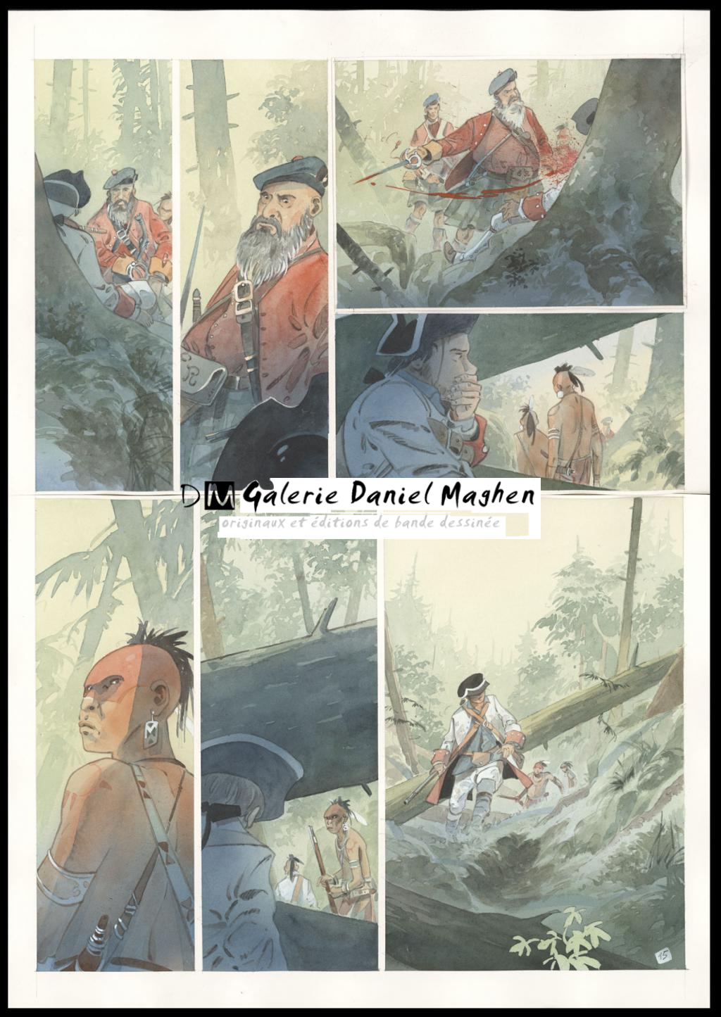 Planche originale n°15 - Patrick Prugne - Aquarelle et crayon sur papier - 5358