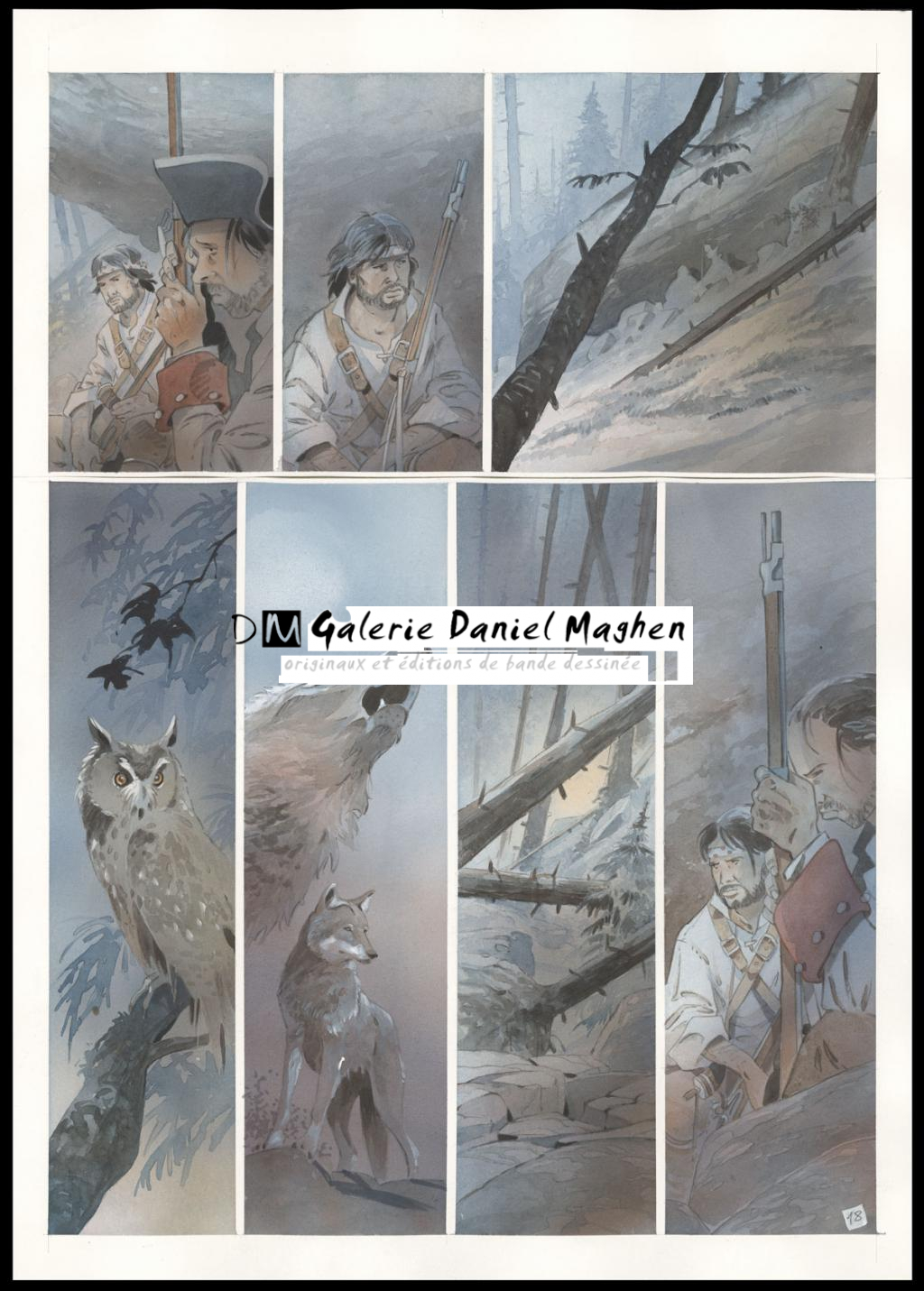 Planche originale n°18 - Patrick Prugne - Aquarelle et crayon sur papier - 5077