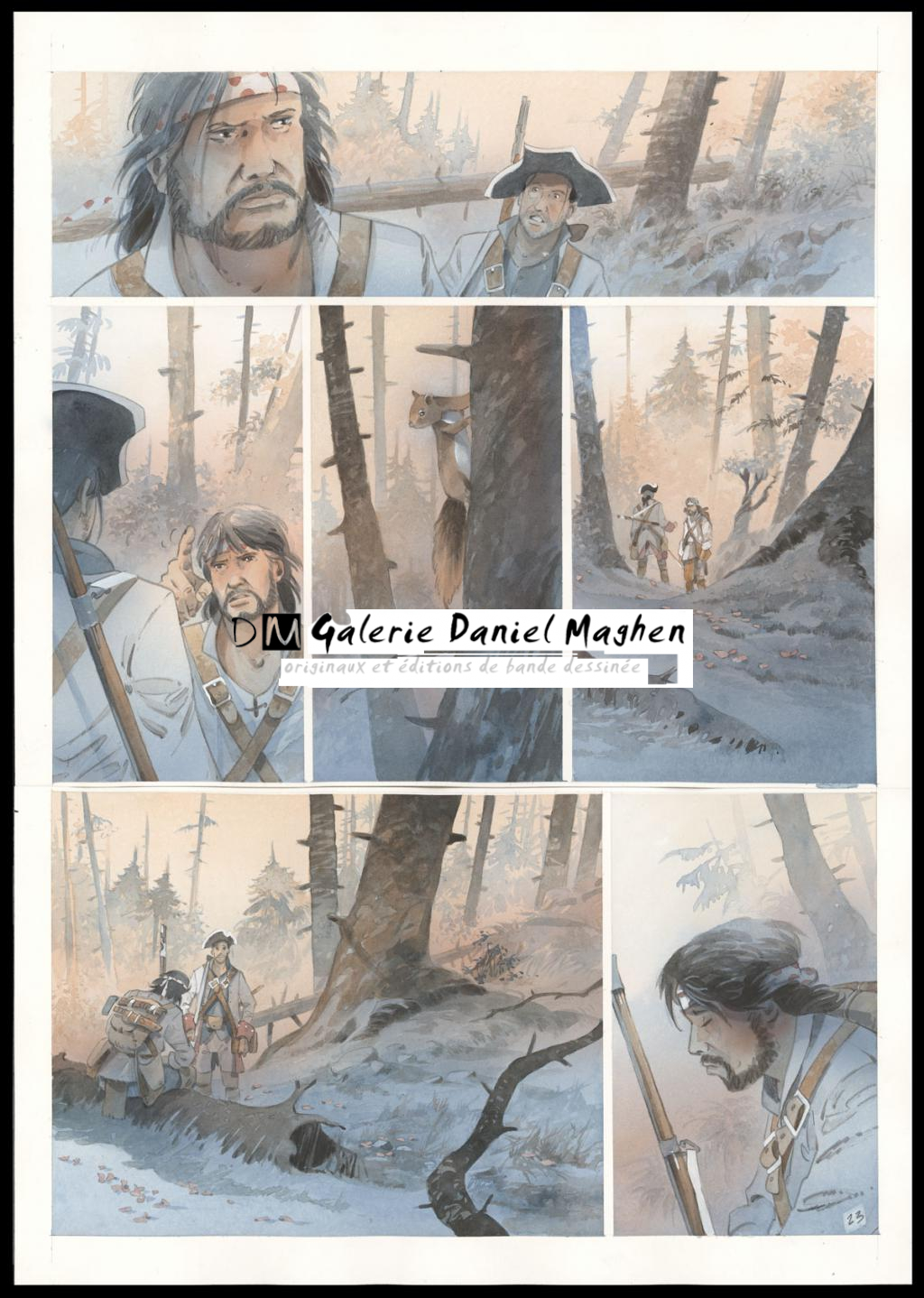 Planche originale n°23 - Patrick Prugne - Aquarelle et crayon sur papier - 5357