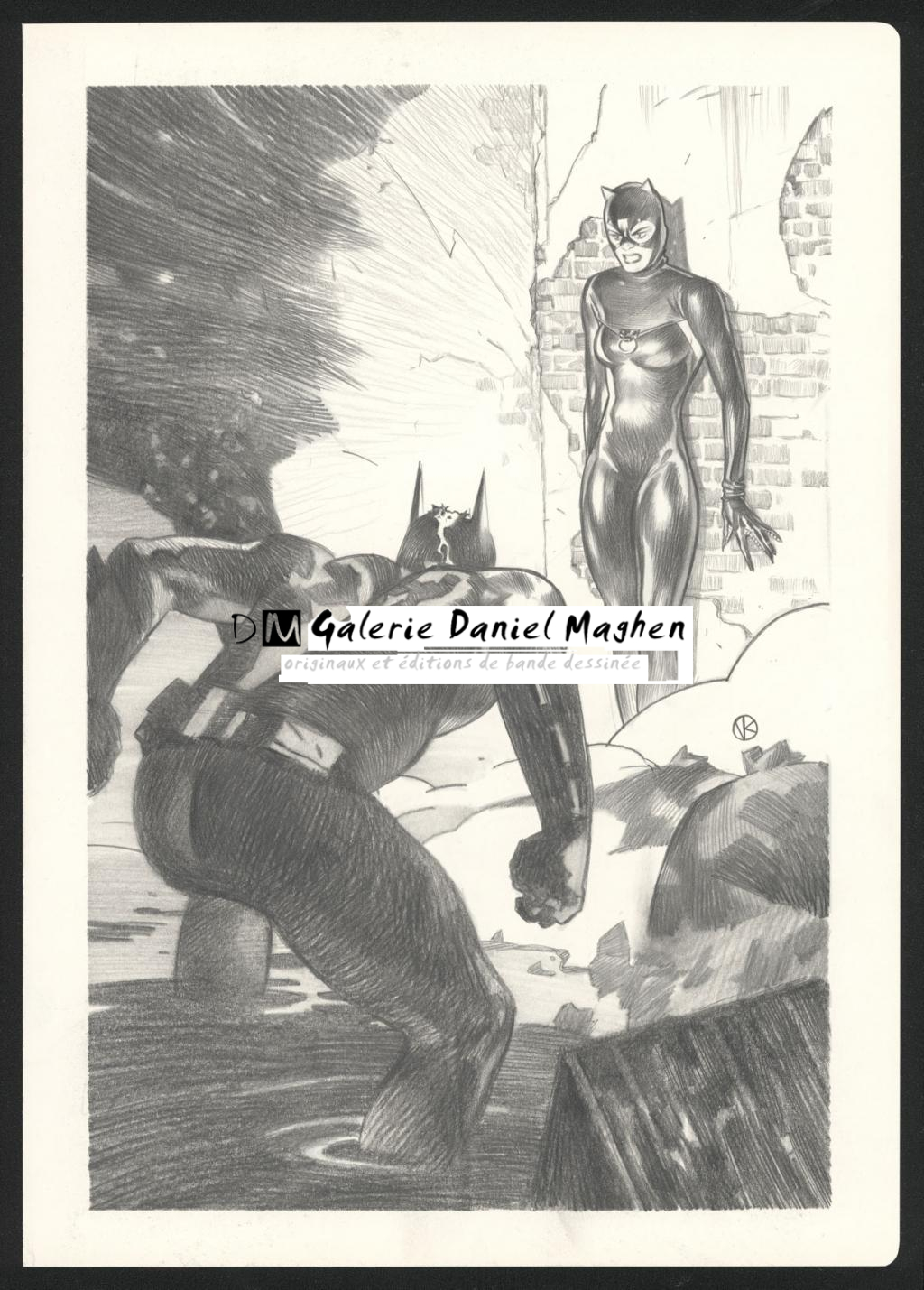 Couverture originale de Catwoman #16 - Variant Cover - Viktor Kalvachev - Mine de plomb sur papier - 5117