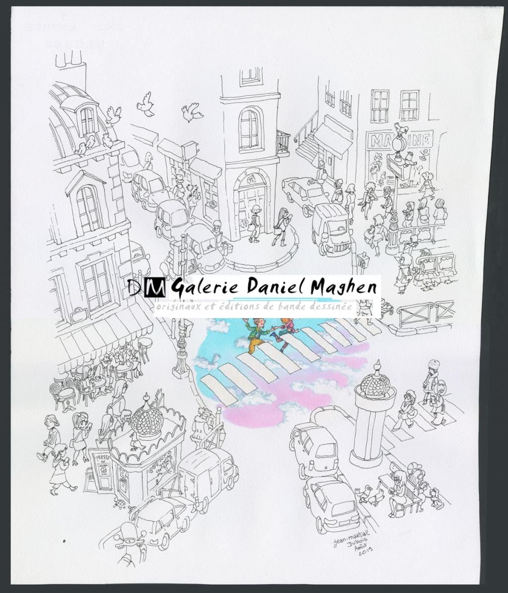 Illustration originale - Jean-Martial Dubois - Encre de Chine et aquarelle sur papier - 5189