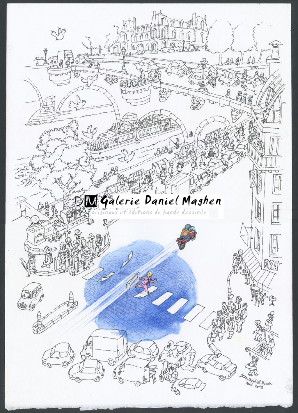 Illustration originale - Jean-Martial Dubois - Encre de Chine et aquarelle sur papier - 5188