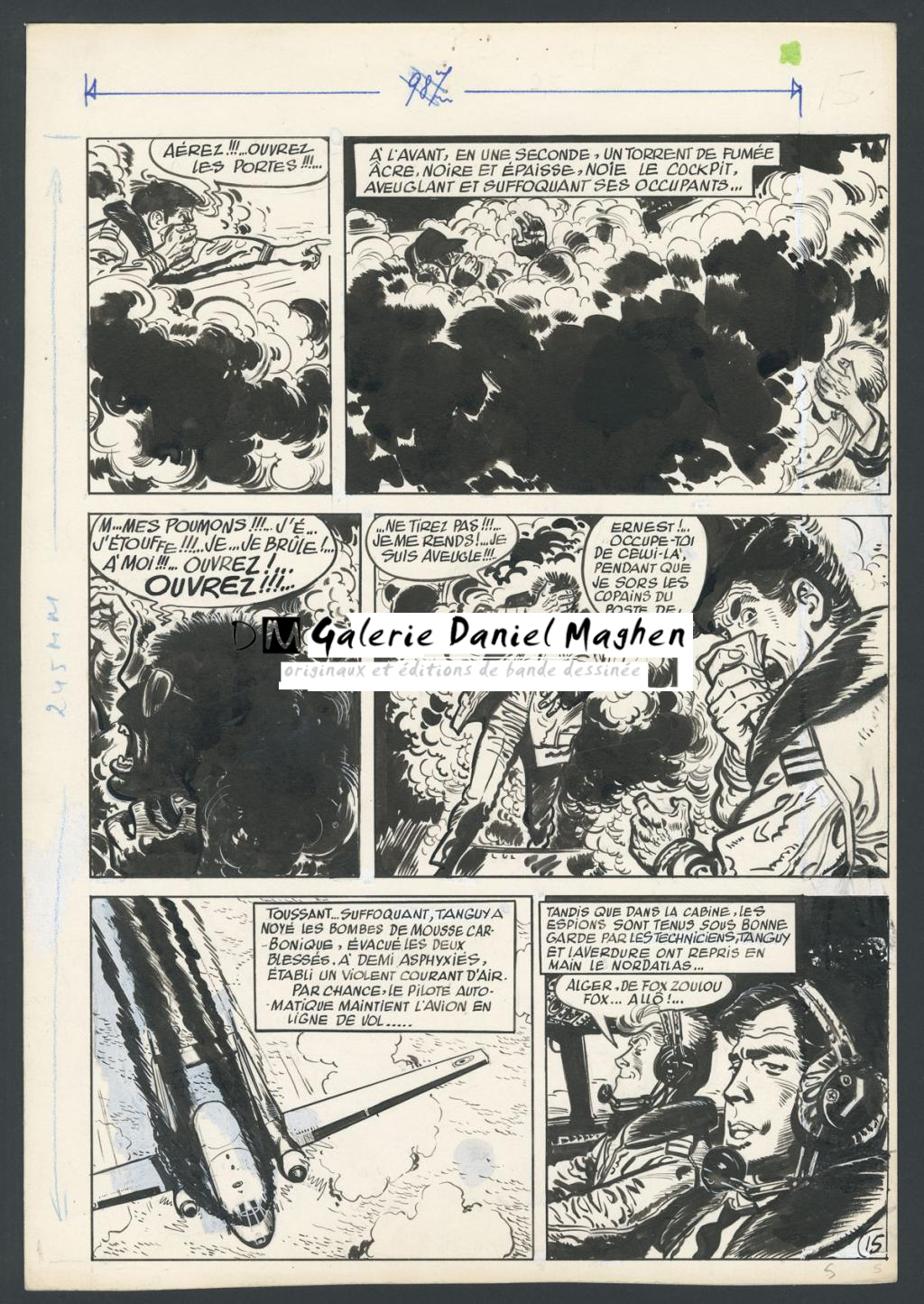 Planche originale n°15 histoires courtes parues en 1968/69 dans le mini format «Super Pocket Pilote» - Jijé - Encre de Chine sur papier - 6541