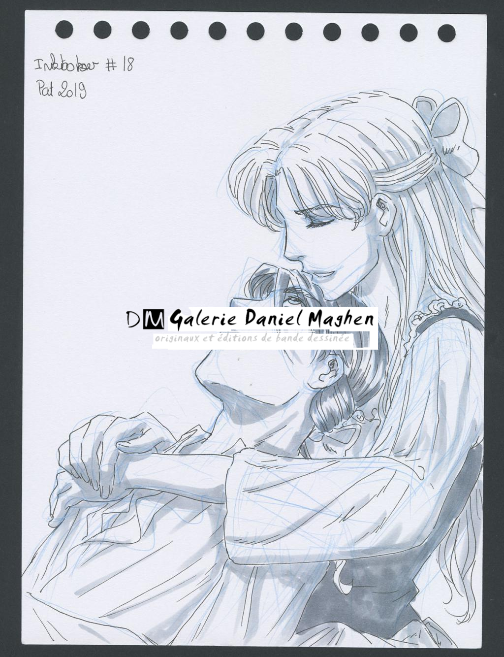 Illustration originale - Patricia  Lyfoung  - Colerase, carbon pen, feutre noir, feutre alcool - 4528