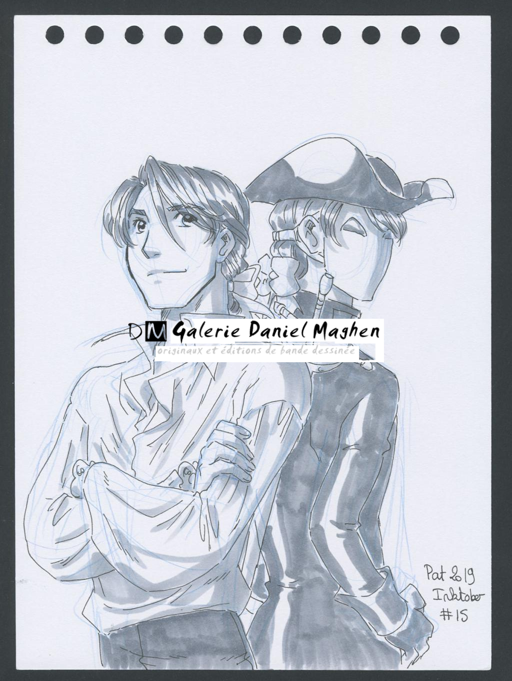 Illustration originale - Patricia  Lyfoung  - Colerase, carbon pen, feutre noir, feutre alcool - 5149