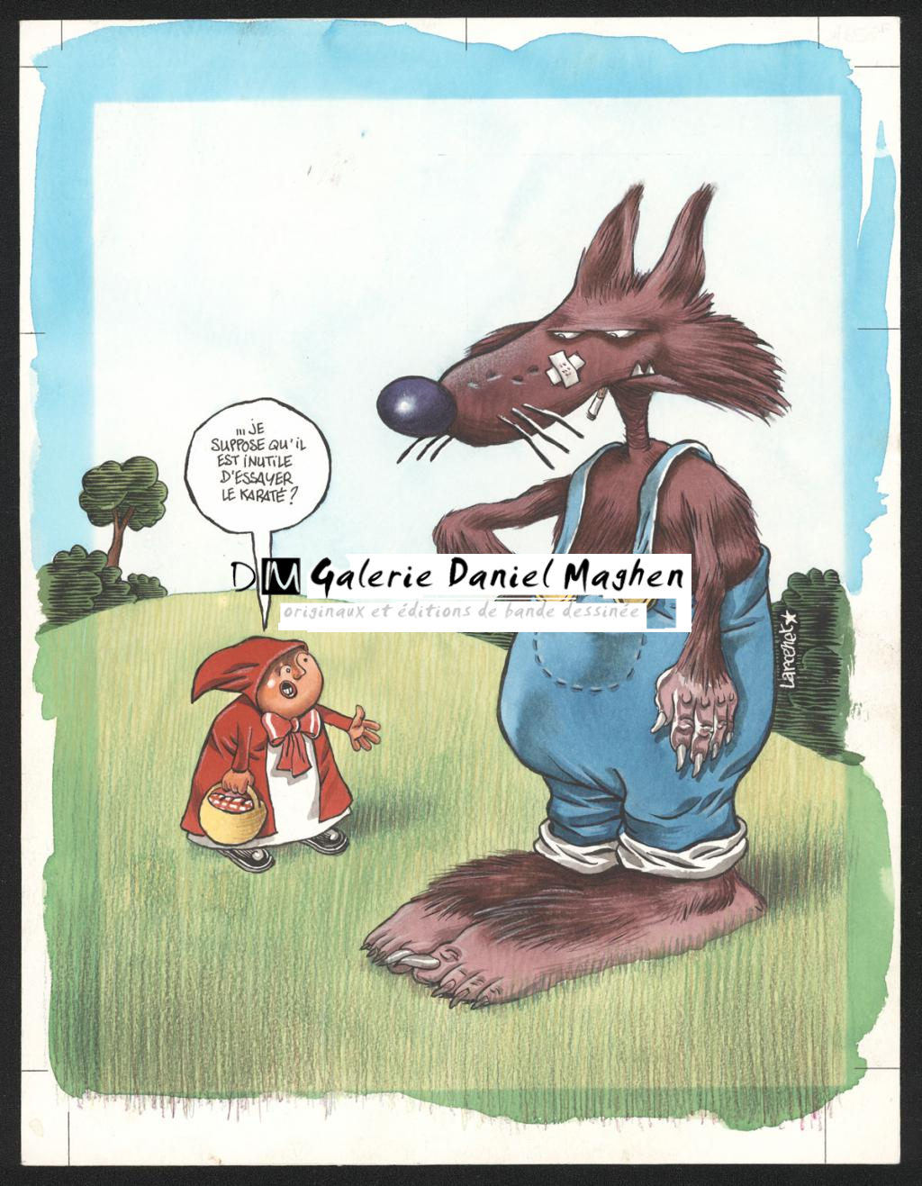 Couverture originale de Fluide Glacial n°262 d'avril 1998 - Manu Larcenet - Encre de Chine et mine de plomb sur papier - 5146