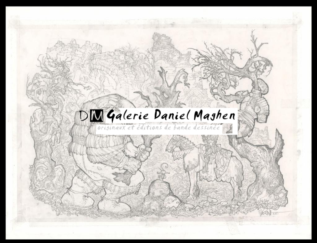 Illustration originale - Bruno Maïorana - Mine de plomb sur calque - 5155