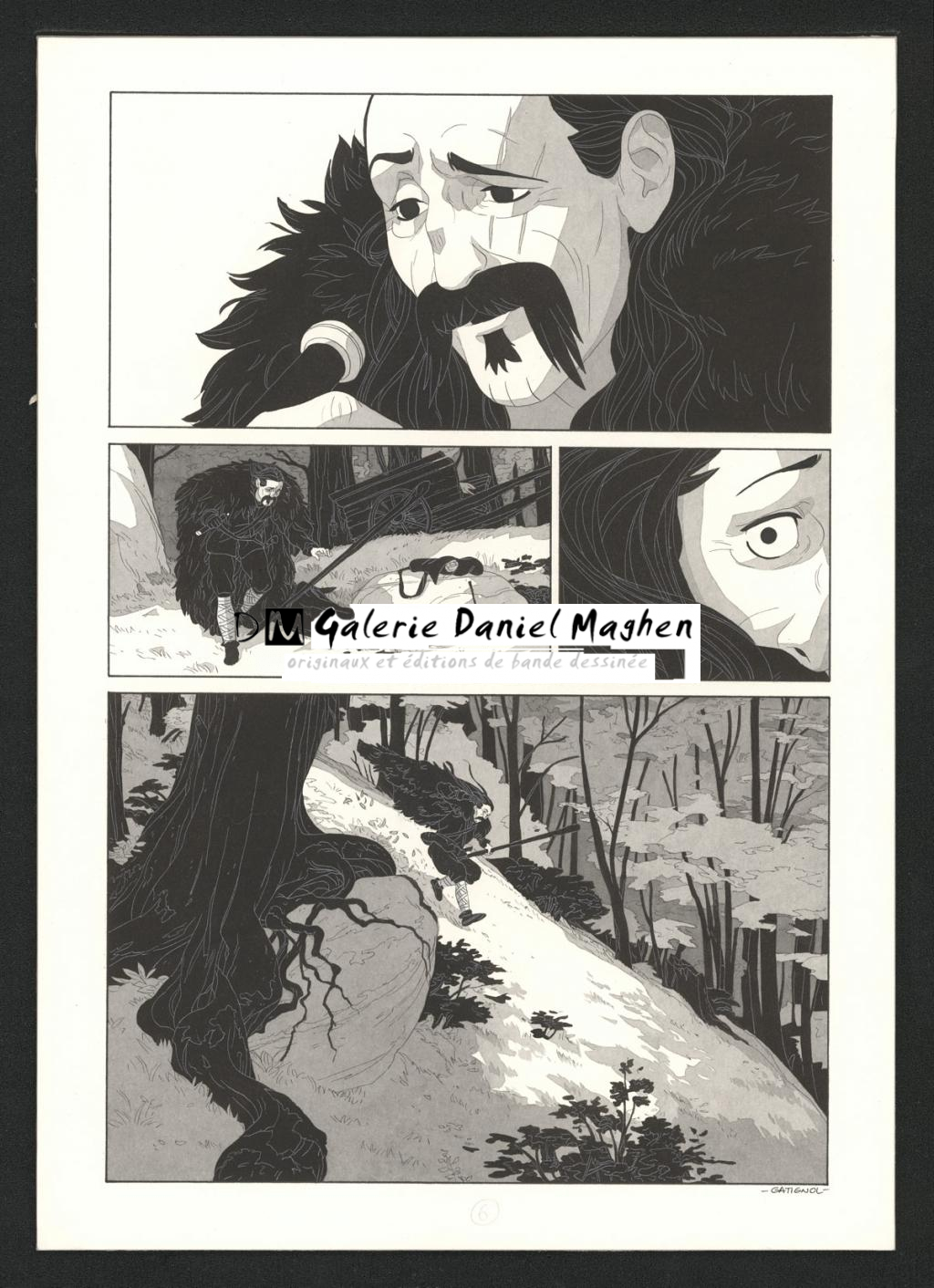 Planche originale - Bertrand Gatignol - Encres noires et aquarelle sur papier - 6192