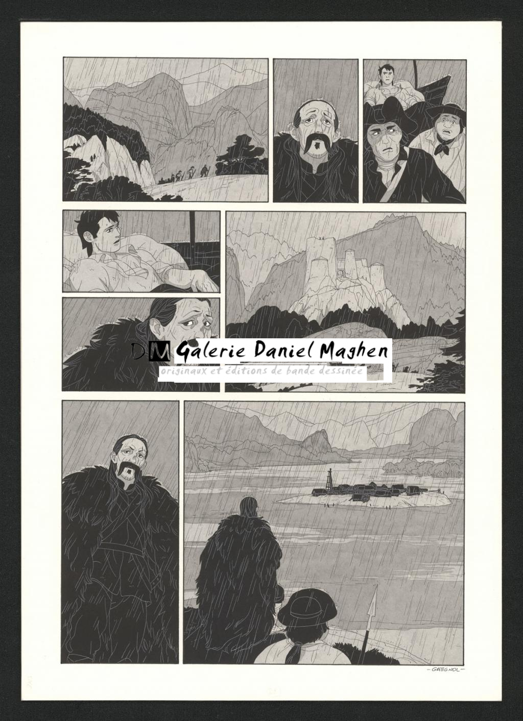 Planche originale - Bertrand Gatignol - Encres noires et aquarelle sur papier - 6191