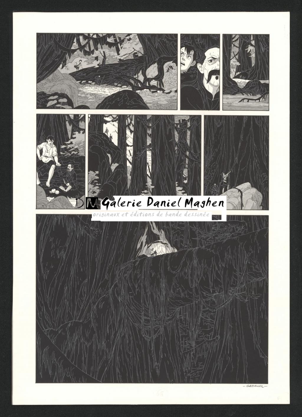 Planche originale - Bertrand Gatignol - Encres noires et aquarelle sur papier - 6559