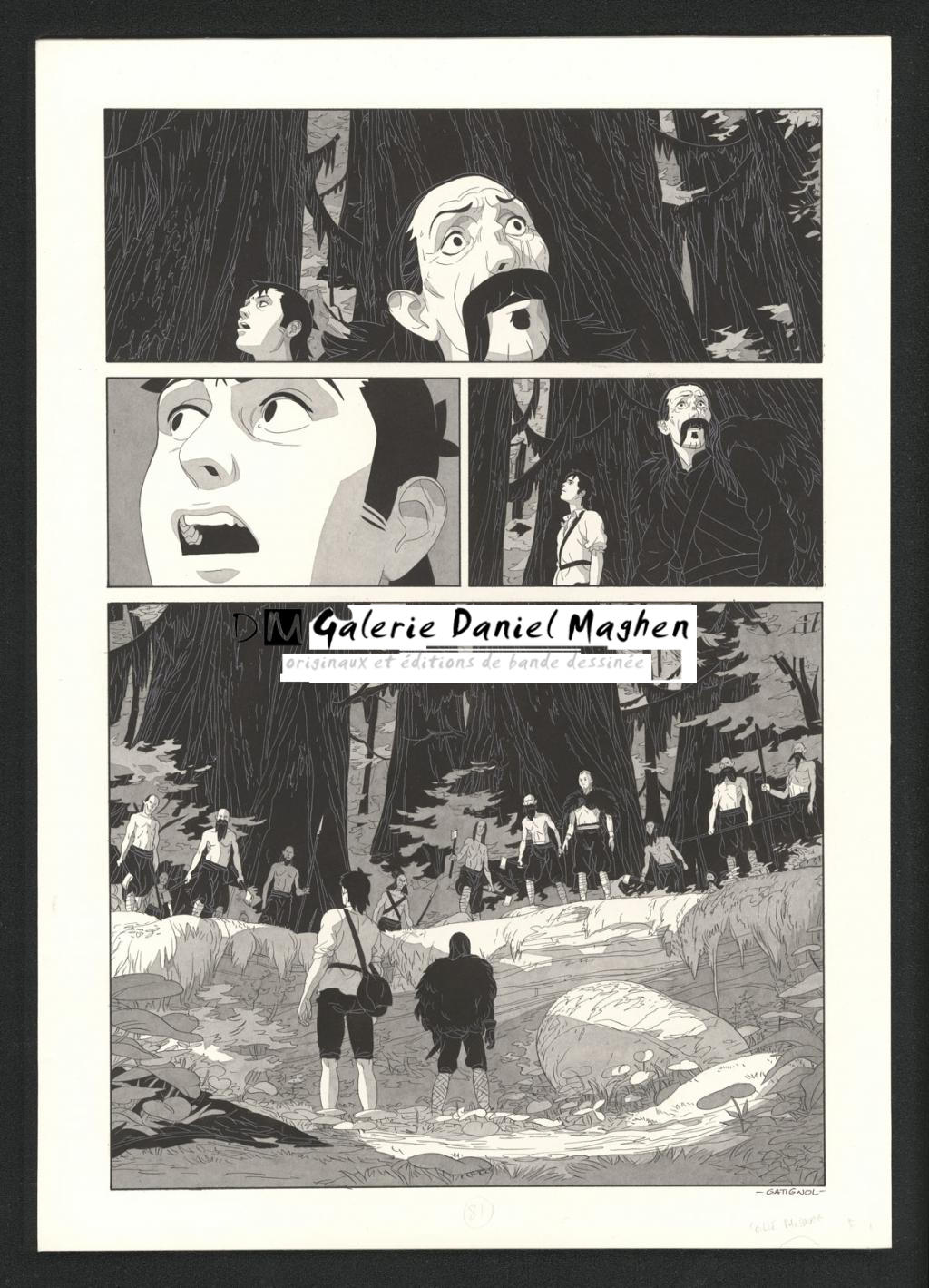 Planche originale - Bertrand Gatignol - Encres noires et aquarelle sur papier - 6185