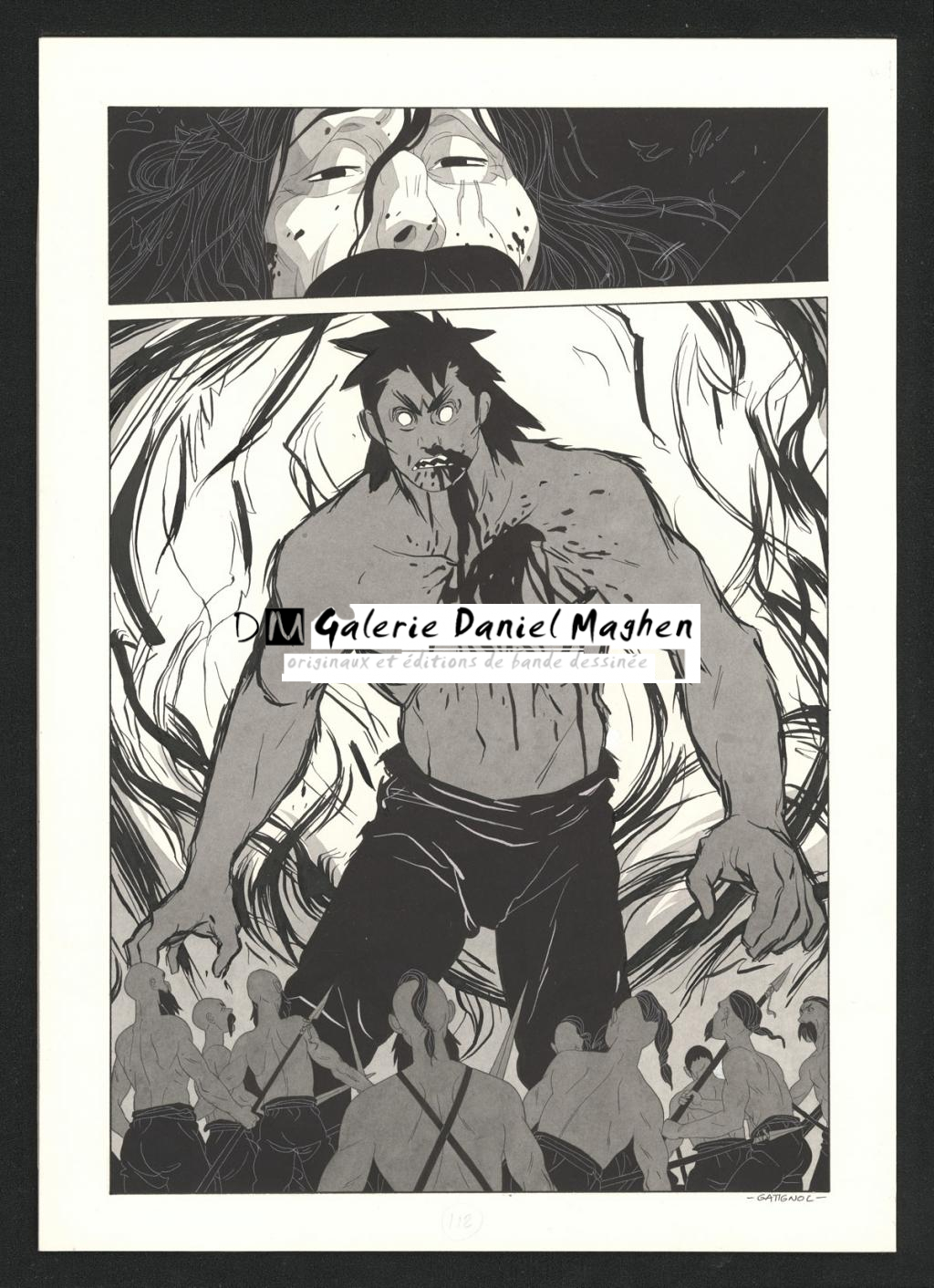 Planche originale - Bertrand Gatignol - Encres noires et aquarelle sur papier - 5433