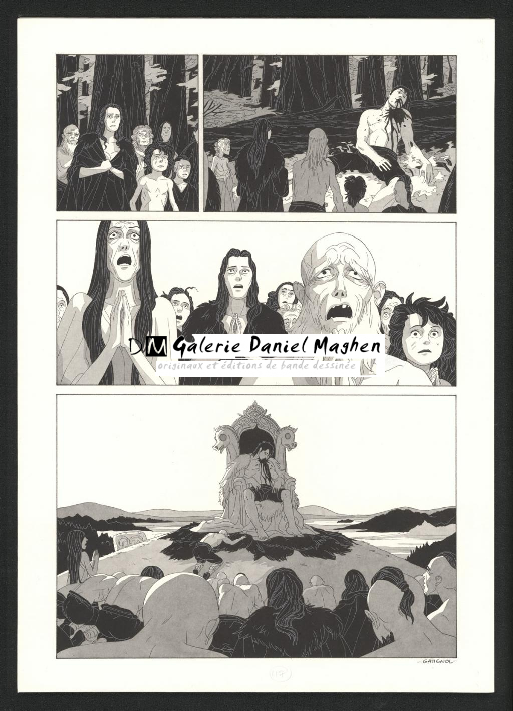 Planche originale - Bertrand Gatignol - Encres noires et aquarelle sur papier - 6187