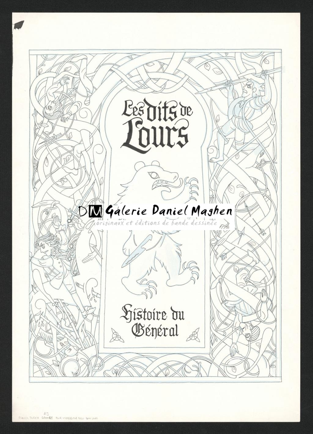 Page de garde pour "L'histoire du Général - Bertrand Gatignol - Encre de Chine et aquarelle sur papier - 6193