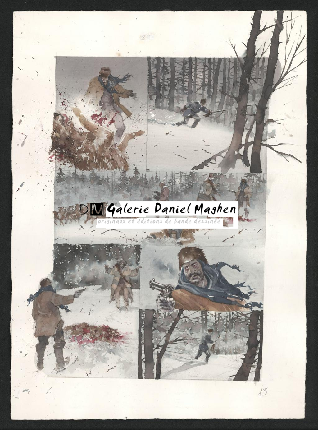 Planche originale n°13 - Sergio Tisselli - Aquarelle et encre de couleur sur papier - 4899