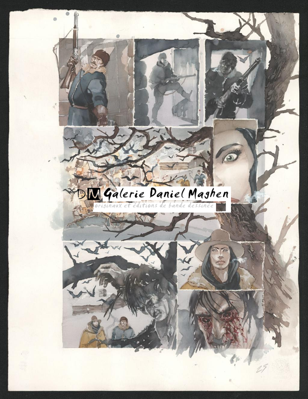 Planche originale n°23 - Sergio Tisselli - Aquarelle et encre de couleur sur papier - 4894