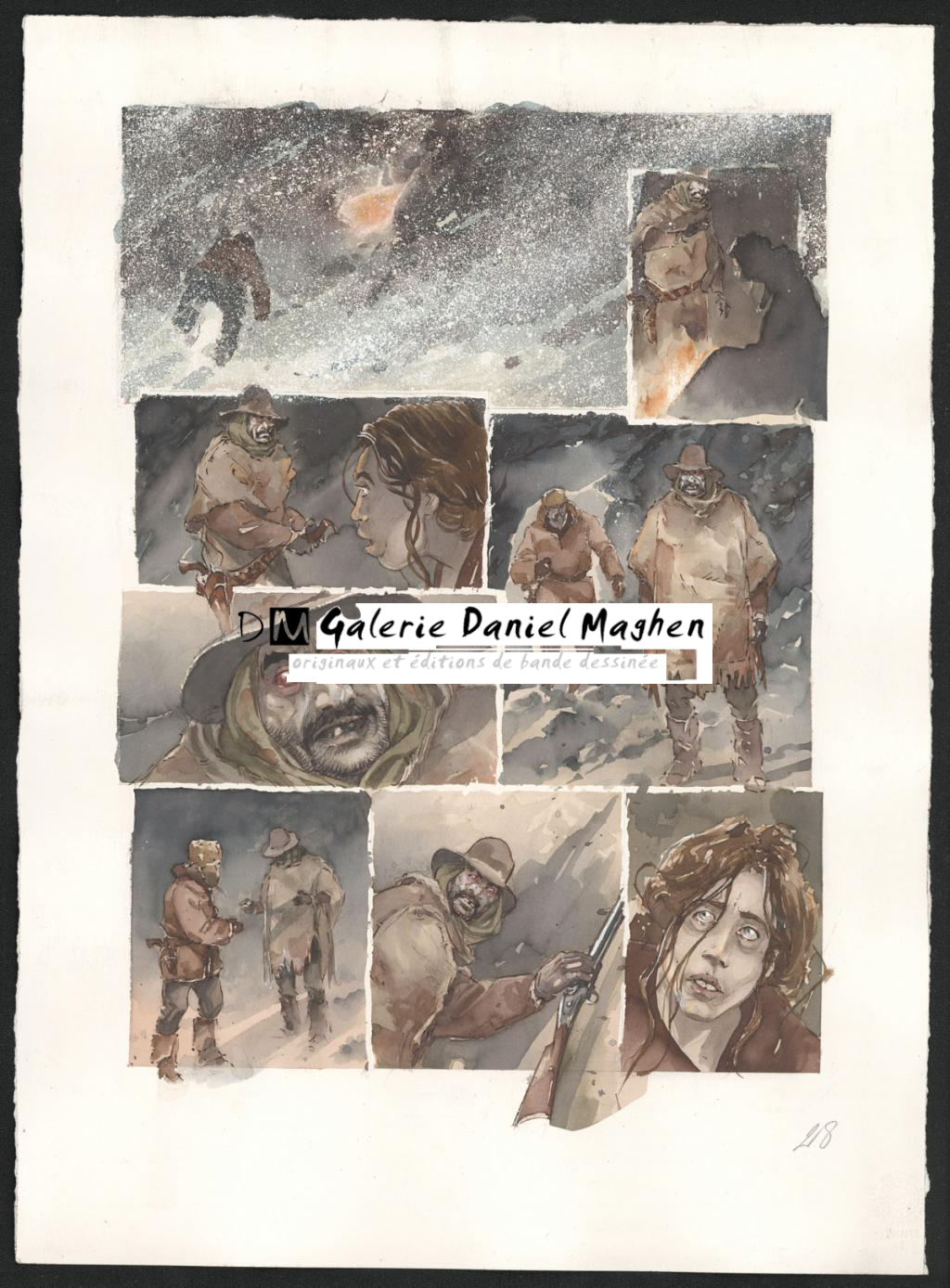 Planche originale n°28 - Sergio Tisselli - Aquarelle et encre de couleur sur papier - 4910