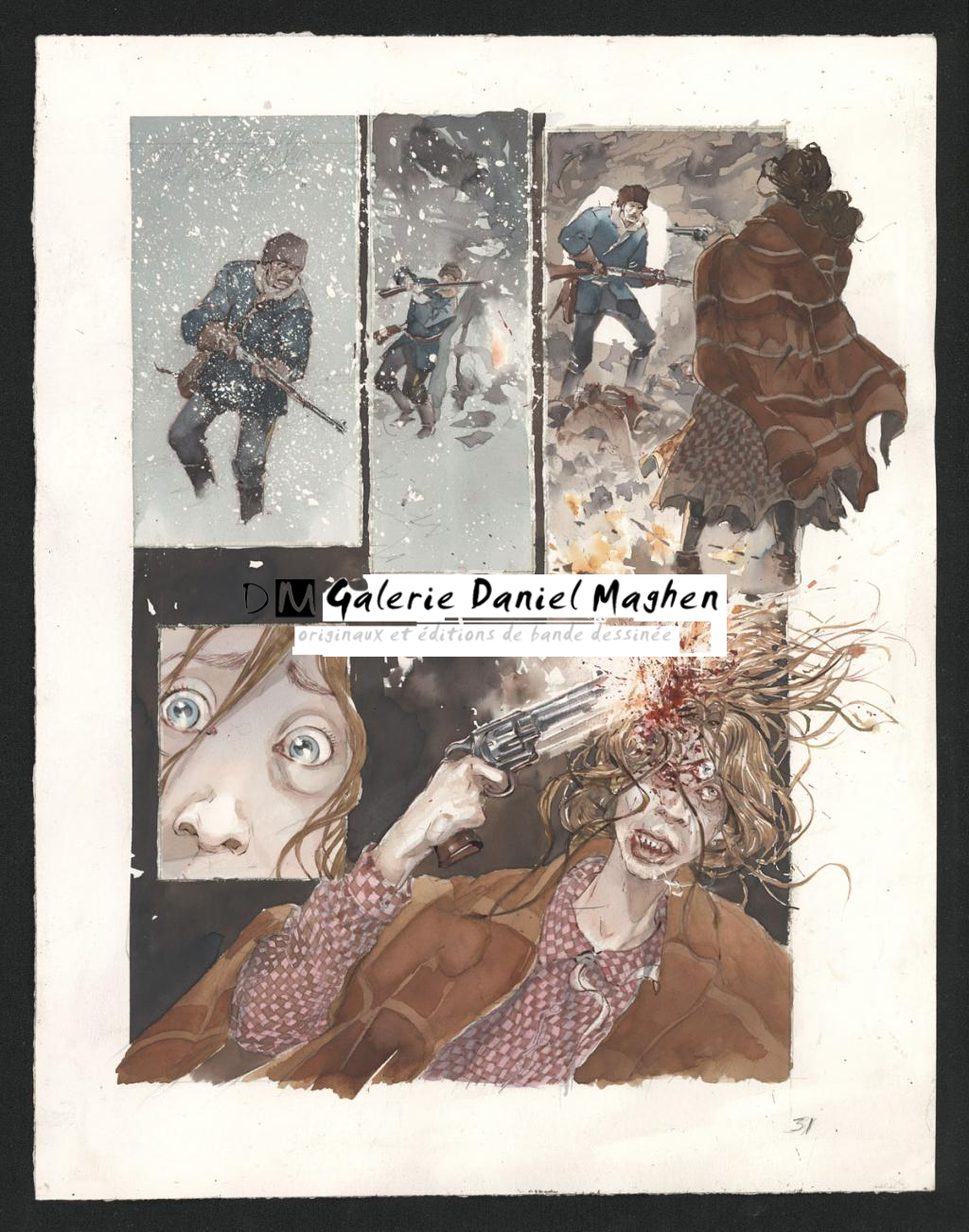 Planche originale n°31 - Sergio Tisselli - Aquarelle et encre de couleur sur papier - 4909