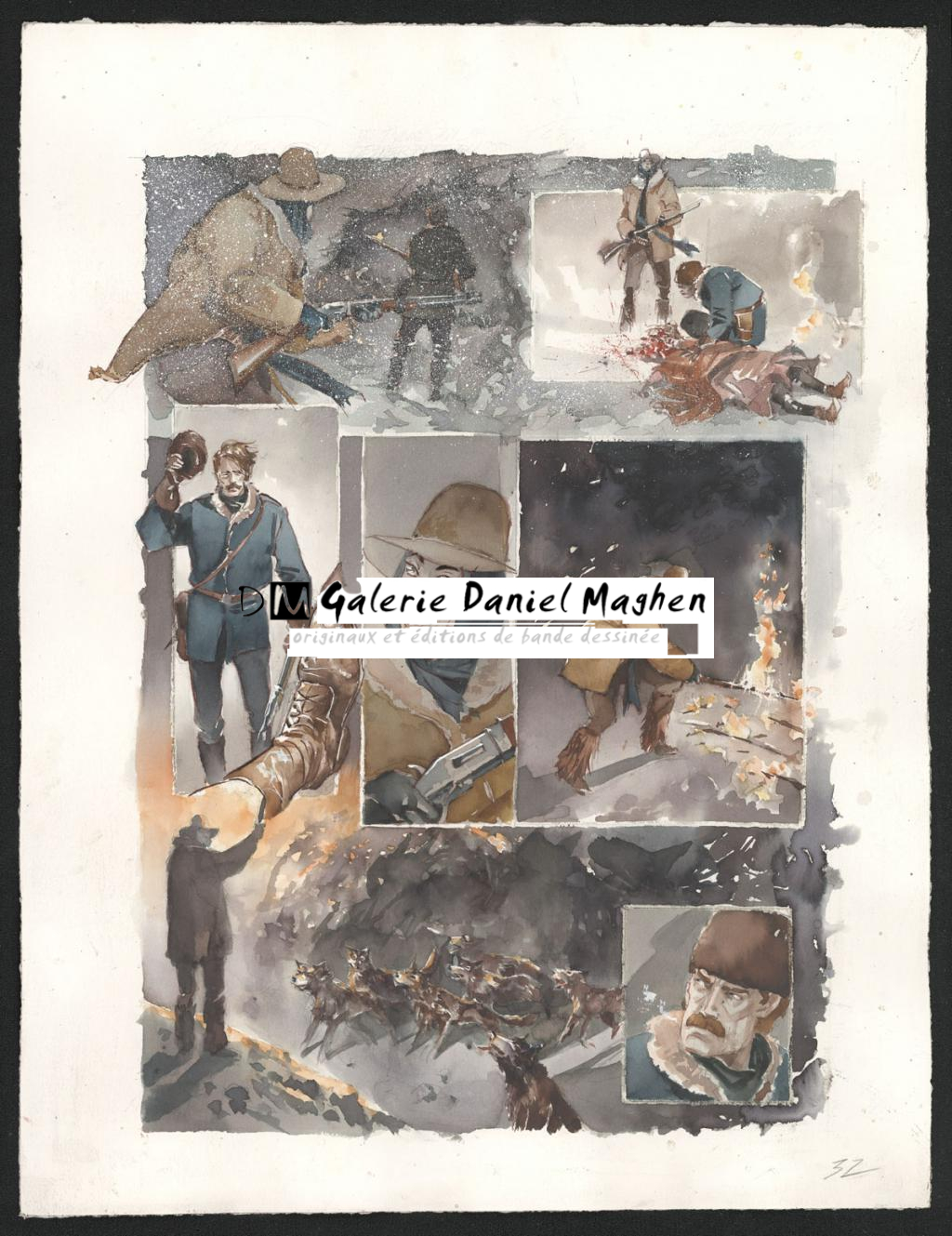 Planche originale n°32 - Sergio Tisselli - Aquarelle et encre de couleur sur papier - 4890