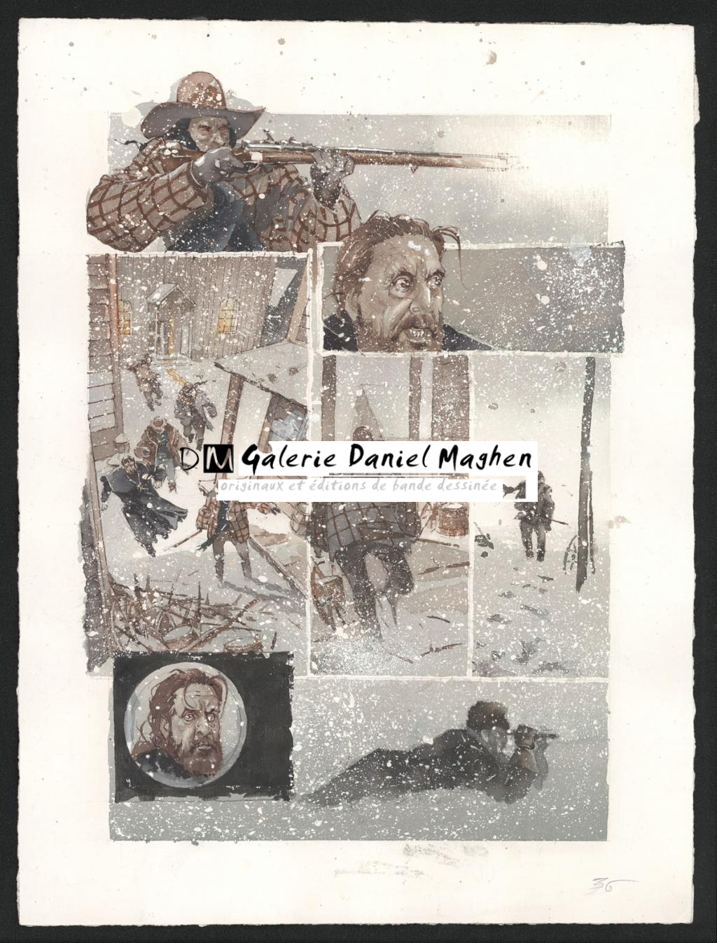 Planche originale n°36 - Sergio Tisselli - Aquarelle et encre de couleur sur papier - 4886