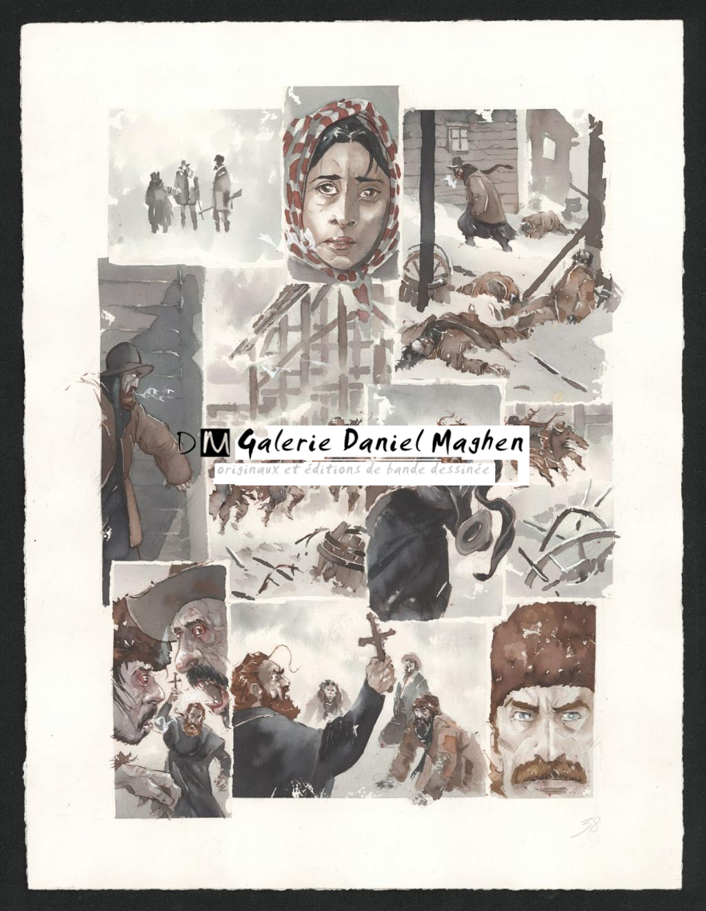 Planche originale n°38 - Sergio Tisselli - Aquarelle et encre de couleur sur papier - 4884