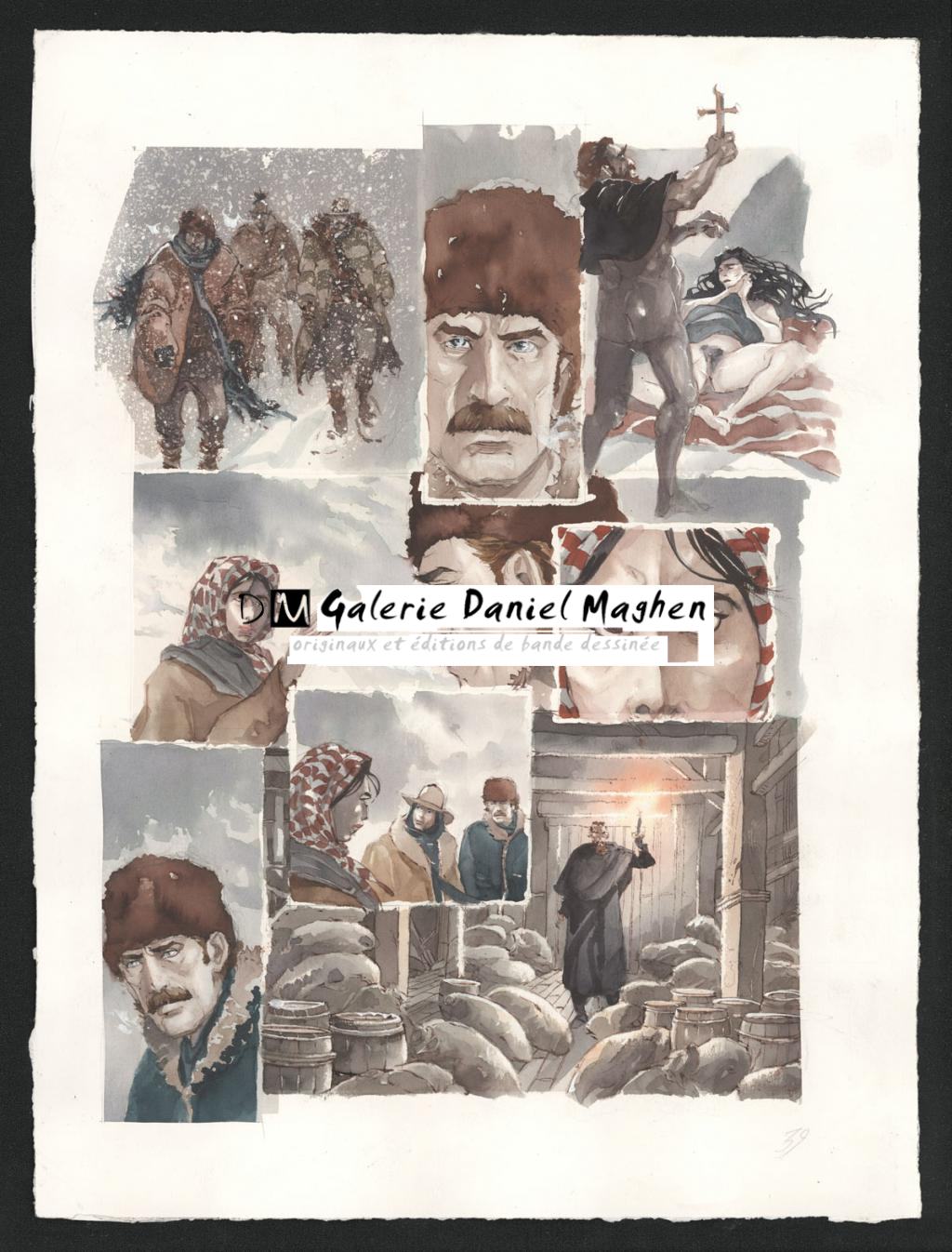 Planche originale n°39 - Sergio Tisselli - Aquarelle et encre de couleur sur papier - 4883