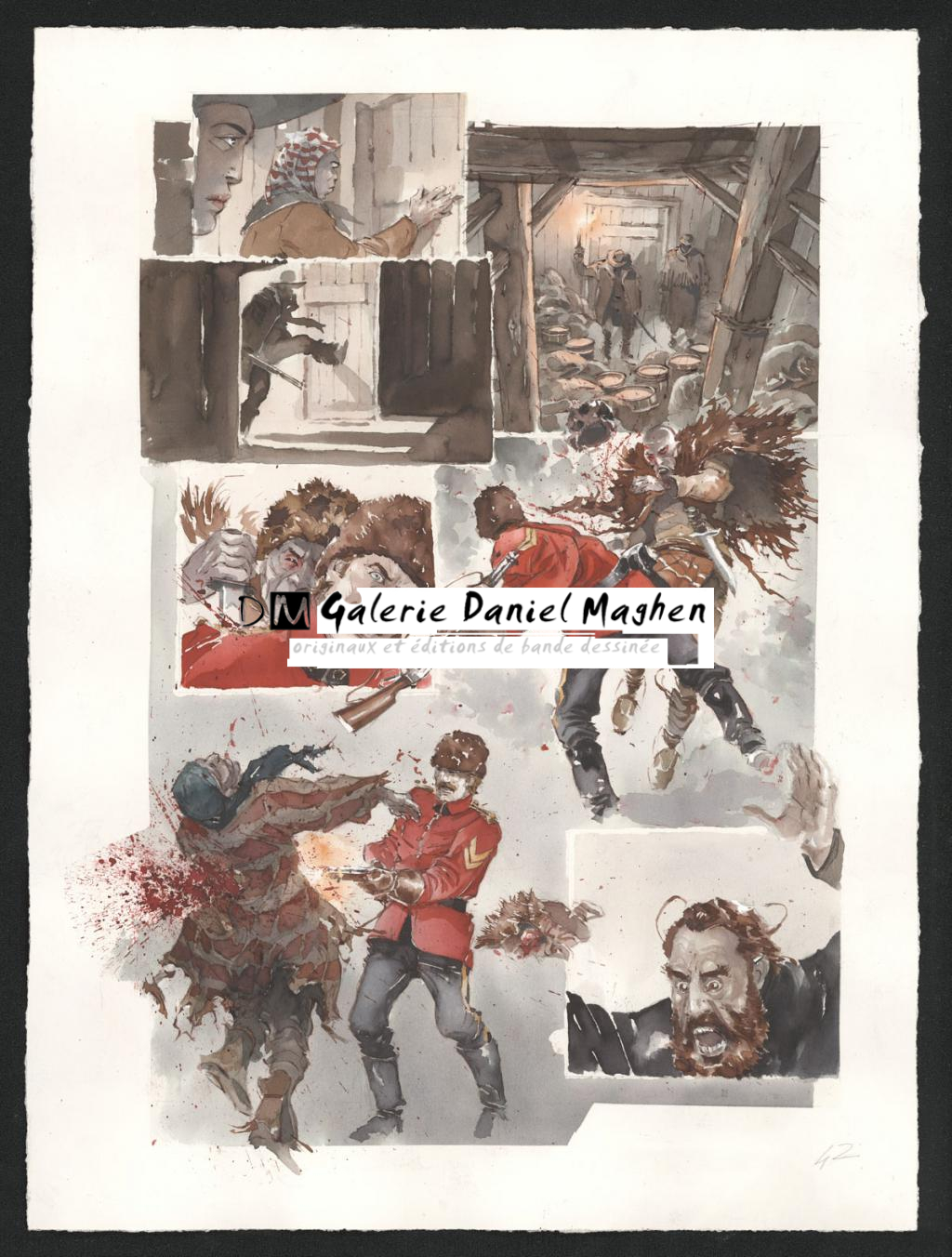 Planche originale n°42 - Sergio Tisselli - Aquarelle et encre de couleur sur papier - 4882