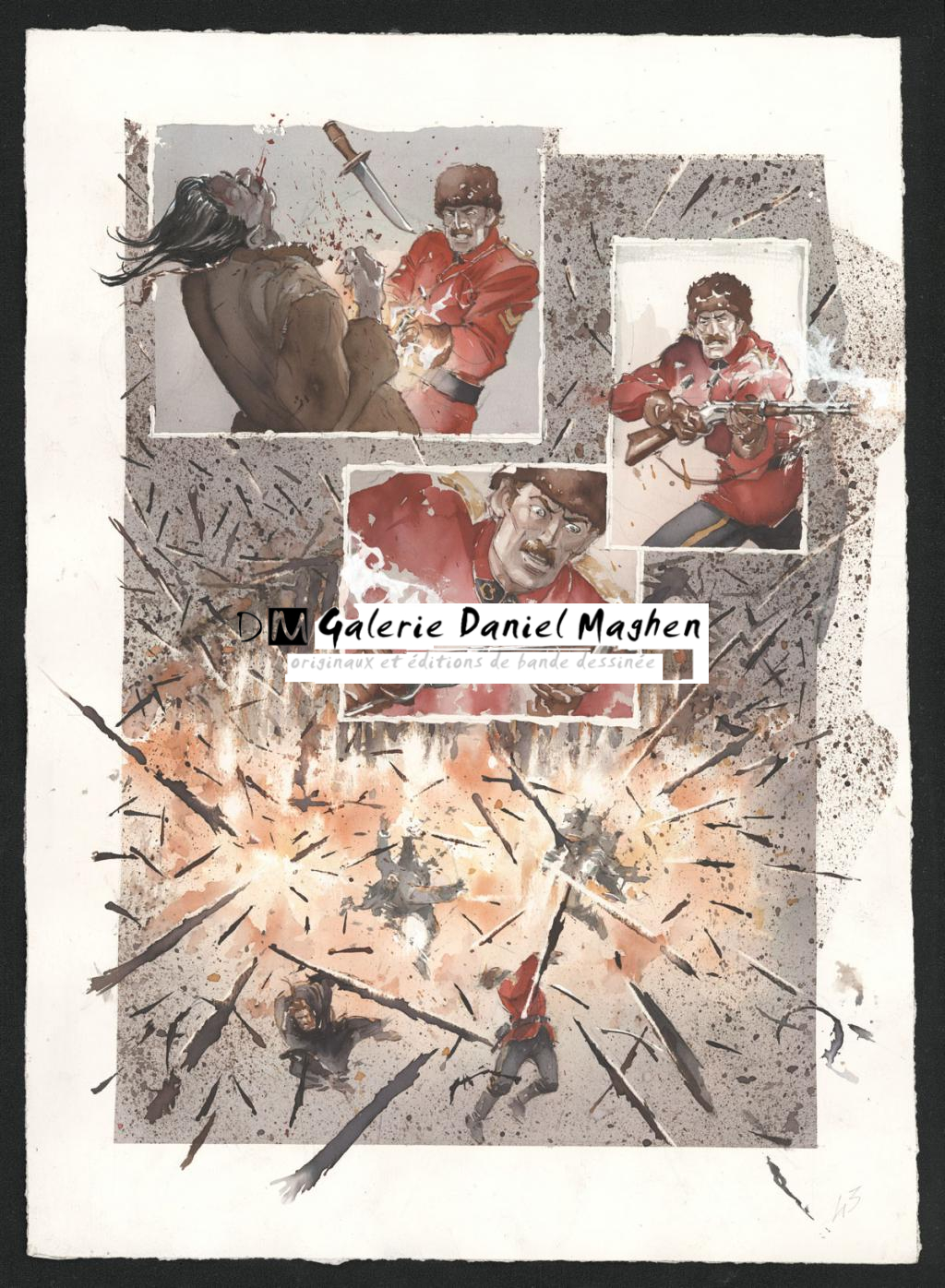 Planche originale n°43 - Sergio Tisselli - Aquarelle et encre de couleur sur papier - 4881