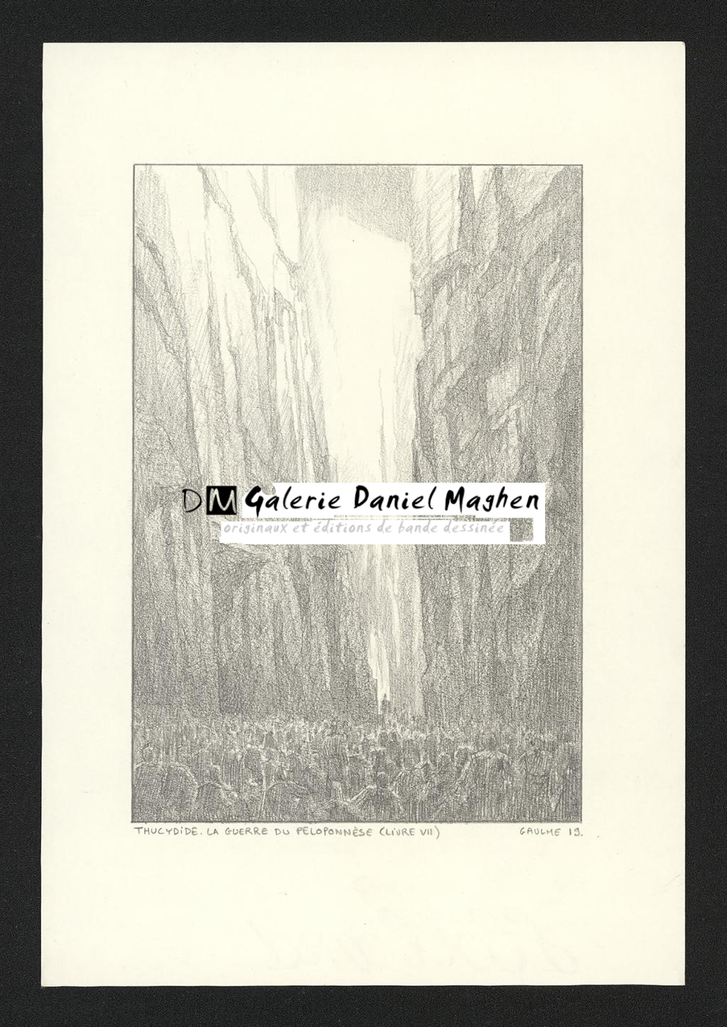 Illustration originale pour l'album : La Guerre du Péloponnèse de Thucydide - Armel Gaulme - Mine de plomb sur papier - 5439