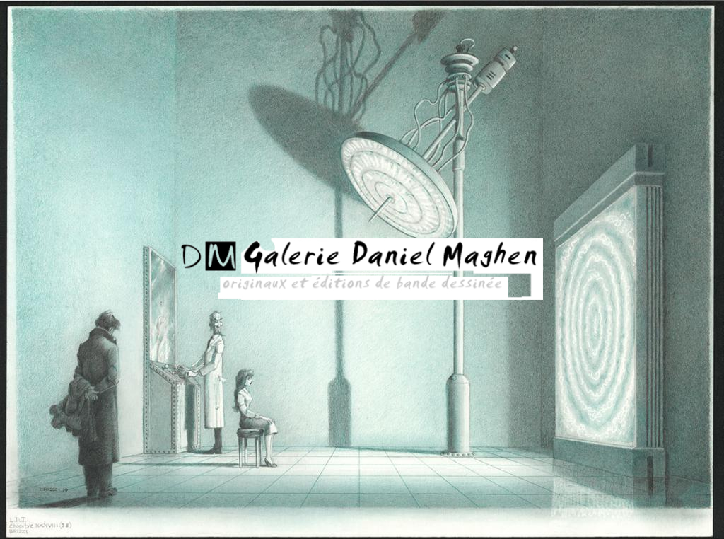 La machine science-fiction, Illustration originale, chapitre 38, 2019 - Paul & Gaëtan Brizzi - Crayon de cire sur papier - 6319