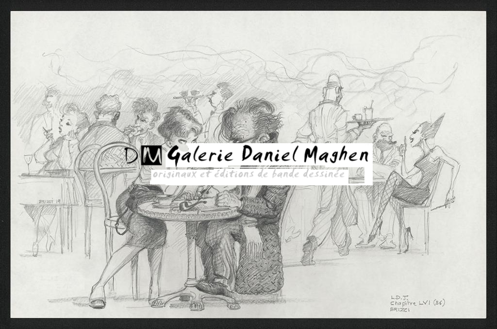 Alise et l'arrache-c?ur, Illustration originale, chapitre 56, 2019 - Paul & Gaëtan Brizzi - Crayon de cire sur papier - 6357