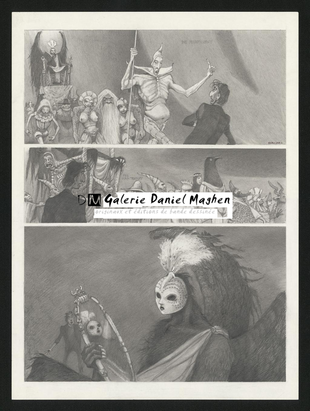 Planche originale n°67 (page 71) - Paul & Gaëtan Brizzi - Crayon de cire sur papier - 6486