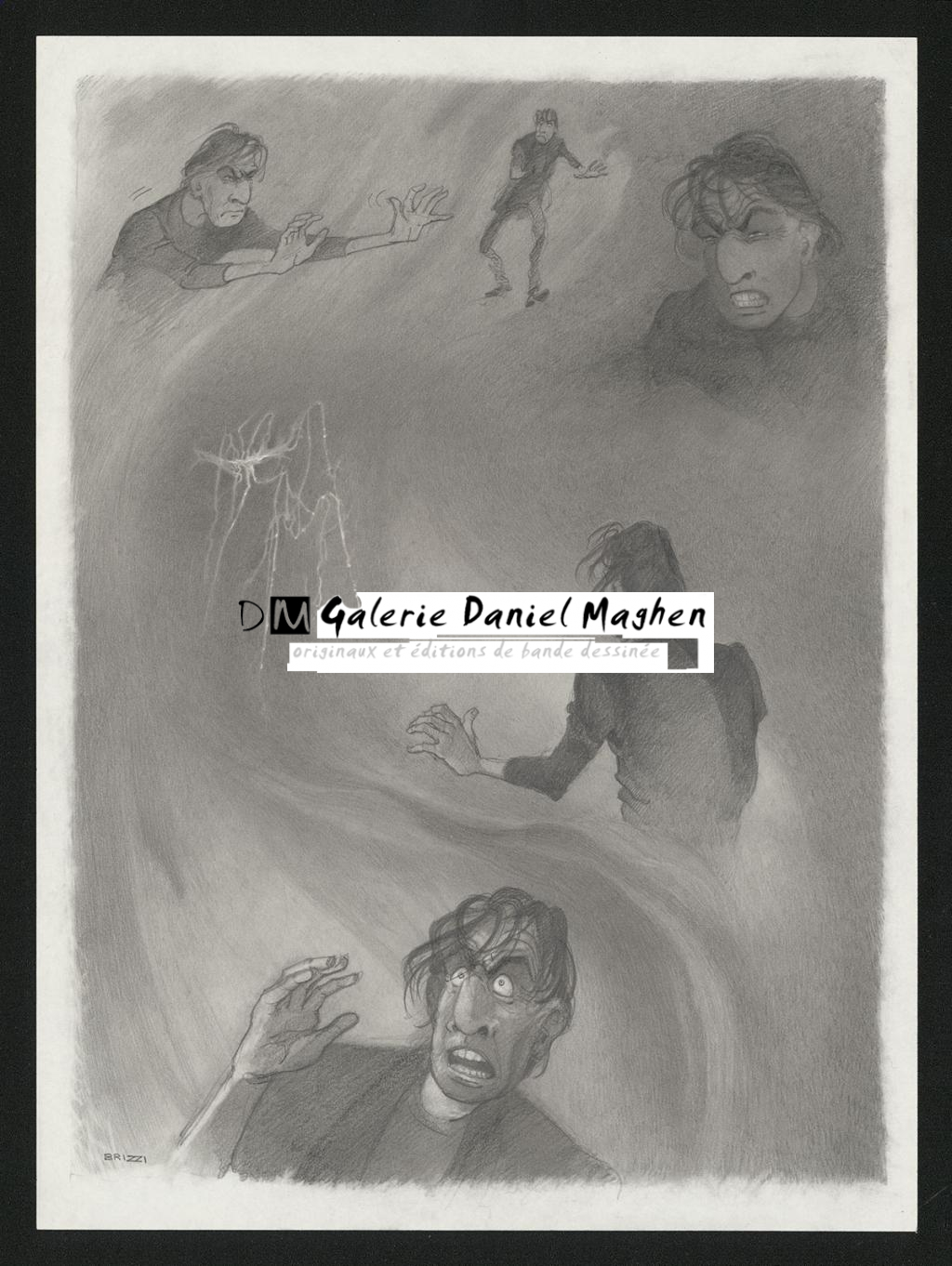 Planche originale n°64 (page 68) - Paul & Gaëtan Brizzi - Crayon de cire sur papier - 6483