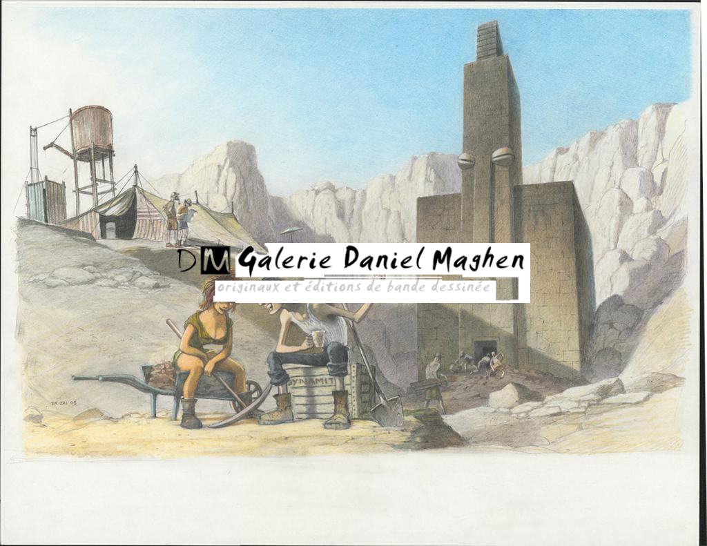 Illustration originale, 2006 - Paul & Gaëtan Brizzi - Crayon de cire sur papier - 6330