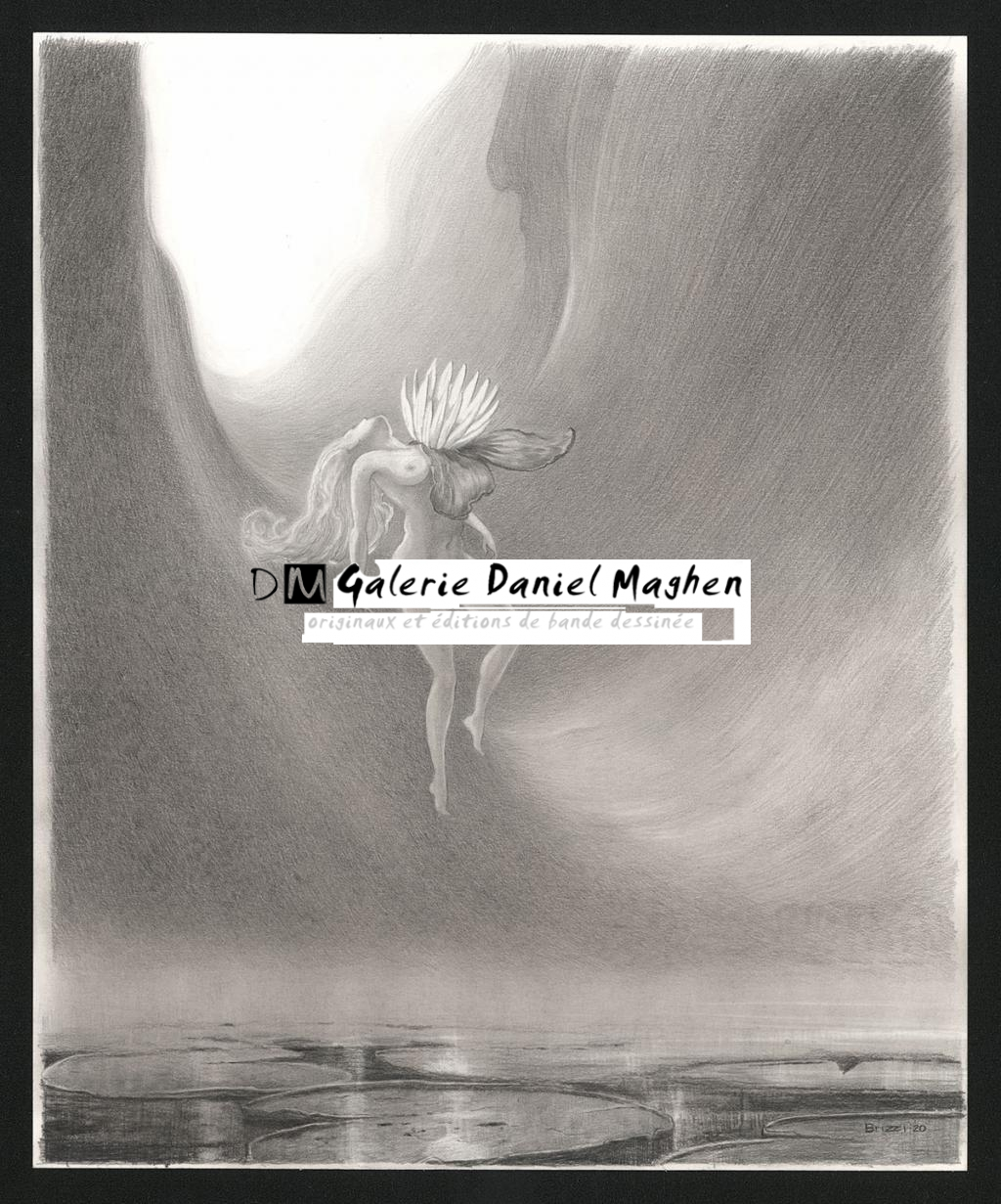 La mort de Chloé, Illustration originale inédite, 2020 - Paul & Gaëtan Brizzi - Crayon de cire sur papier - 6281