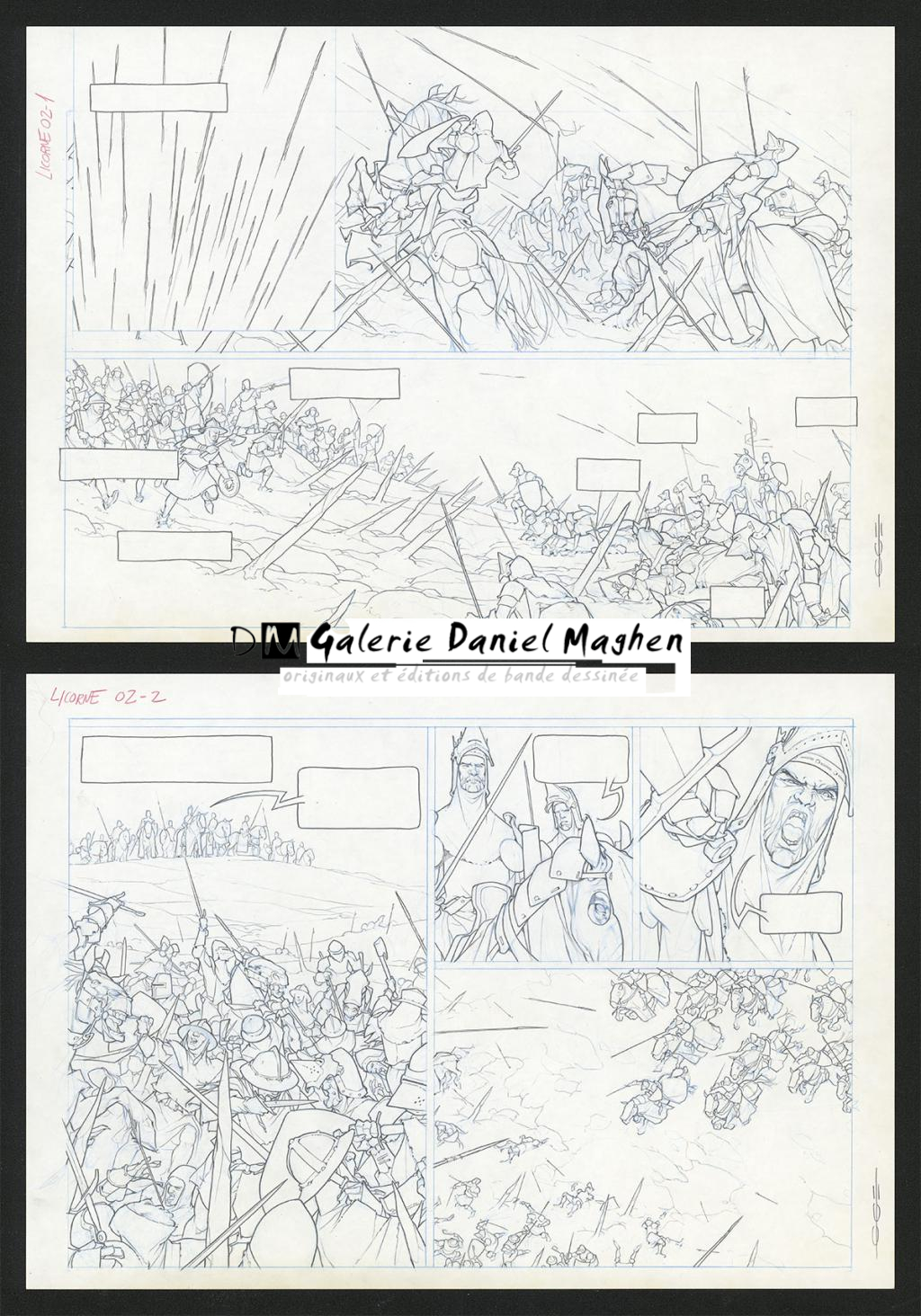 Planche originale - Guillermo Gonzalez - Mine de plomb et crayons de couleur  sur papier - 5552