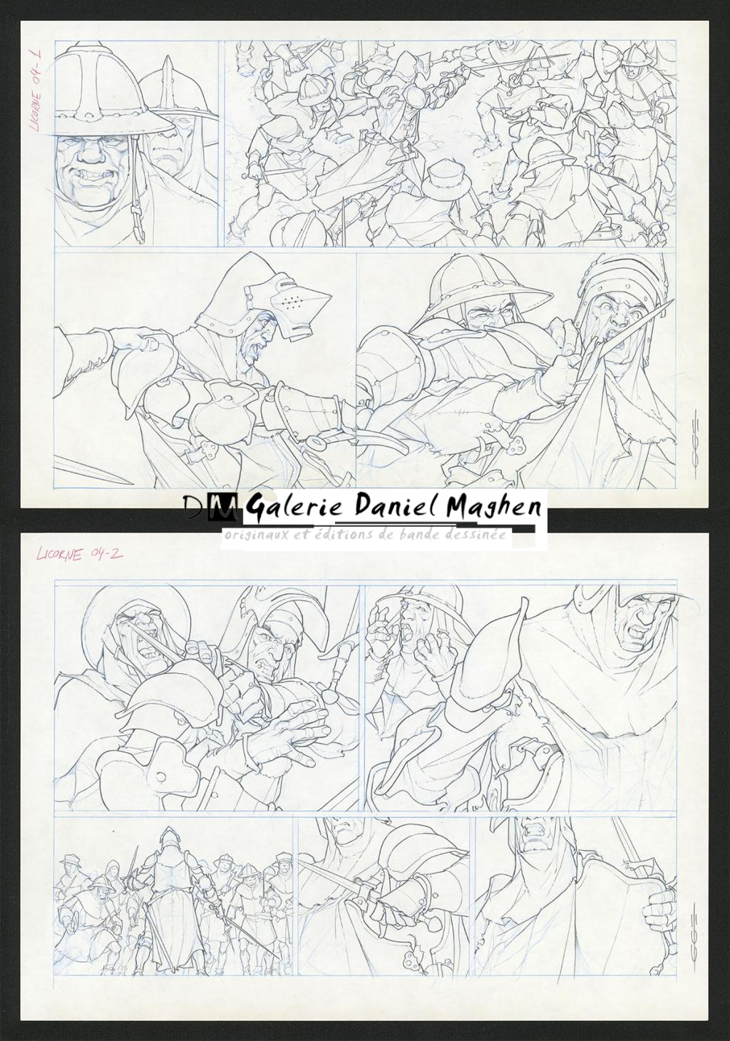 Planche originale - Guillermo Gonzalez - Mine de plomb et crayons de couleur  sur papier - 5446