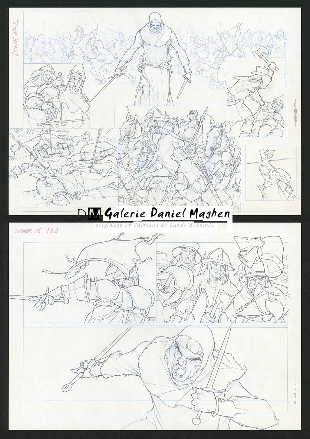 Planche originale - Guillermo Gonzalez - Mine de plomb et crayons de couleur  sur papier - 5212