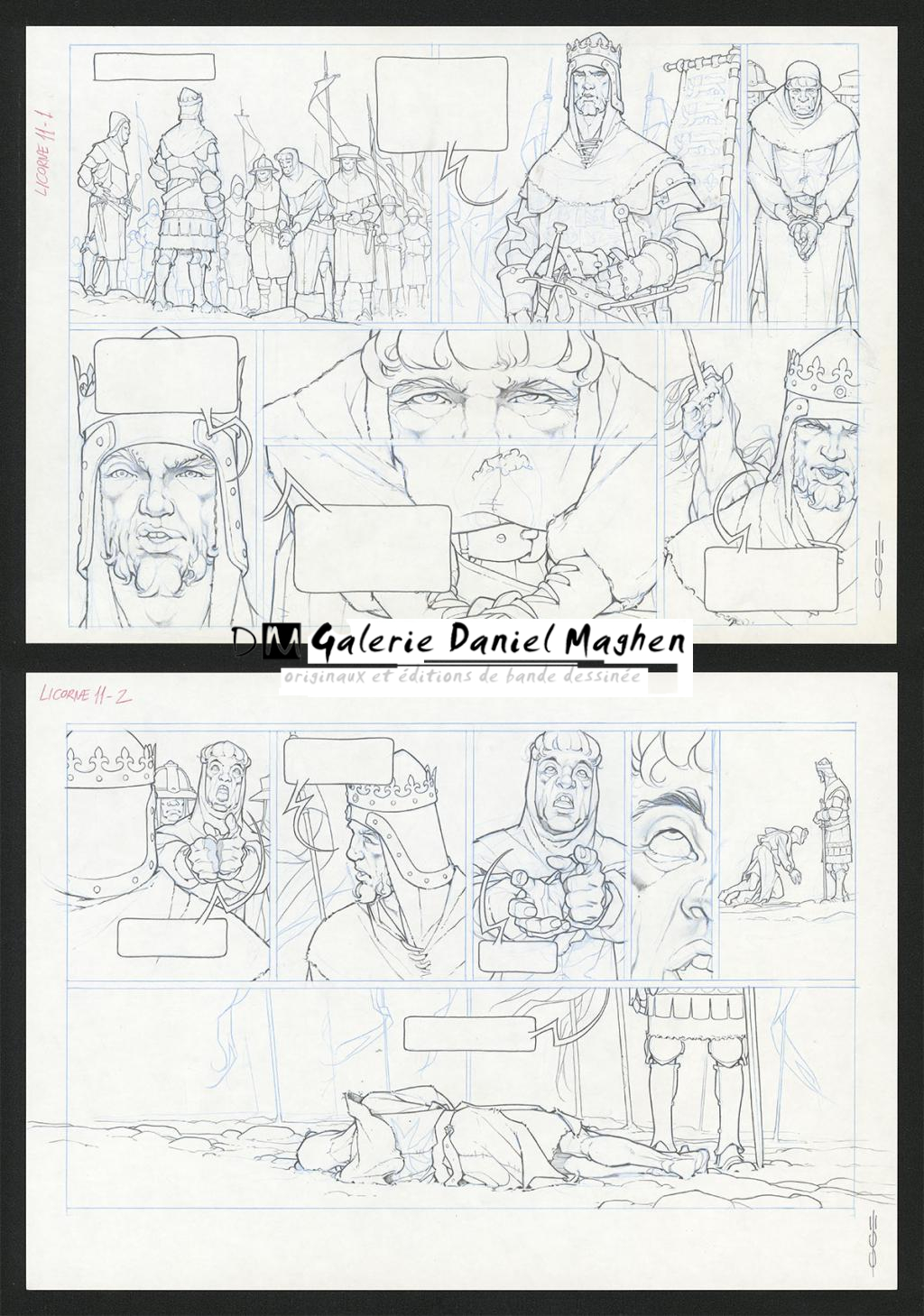 Planche originale - Guillermo Gonzalez - Mine de plomb et crayons de couleur  sur papier - 5462