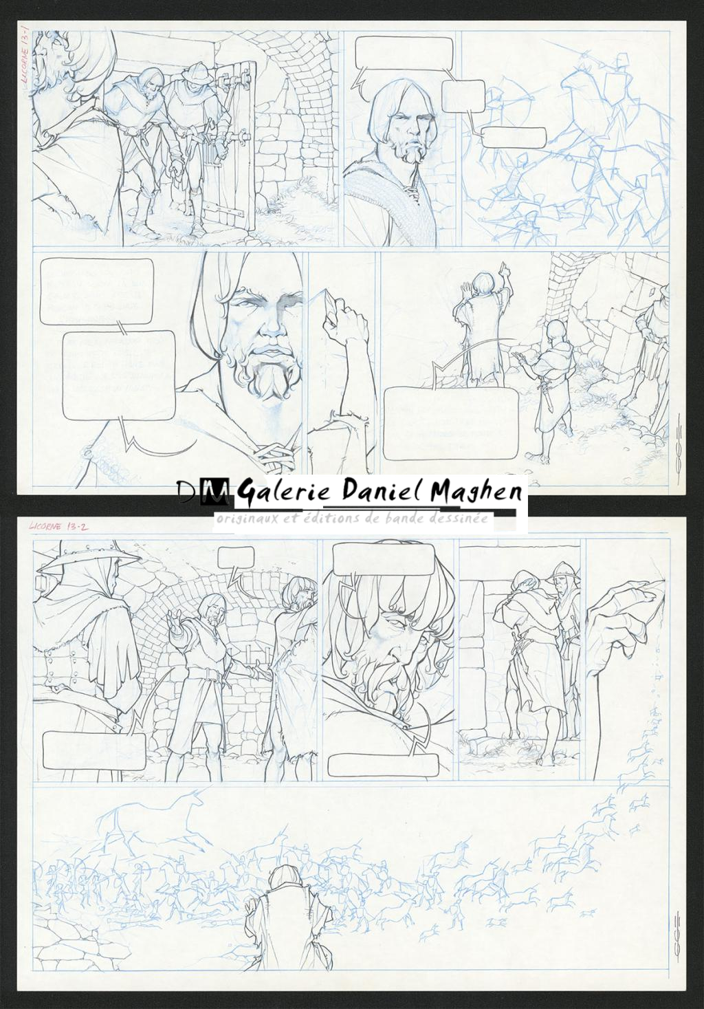 Planche originale - Guillermo Gonzalez - Mine de plomb et crayons de couleur  sur papier - 5464