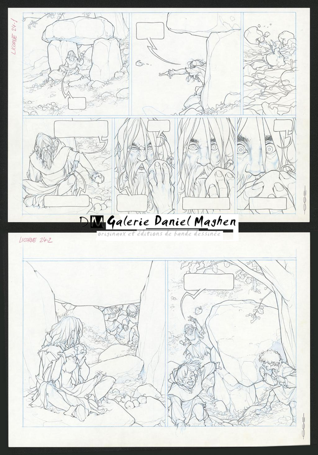 Planche originale - Guillermo Gonzalez - Mine de plomb et crayons de couleur  sur papier - 5477