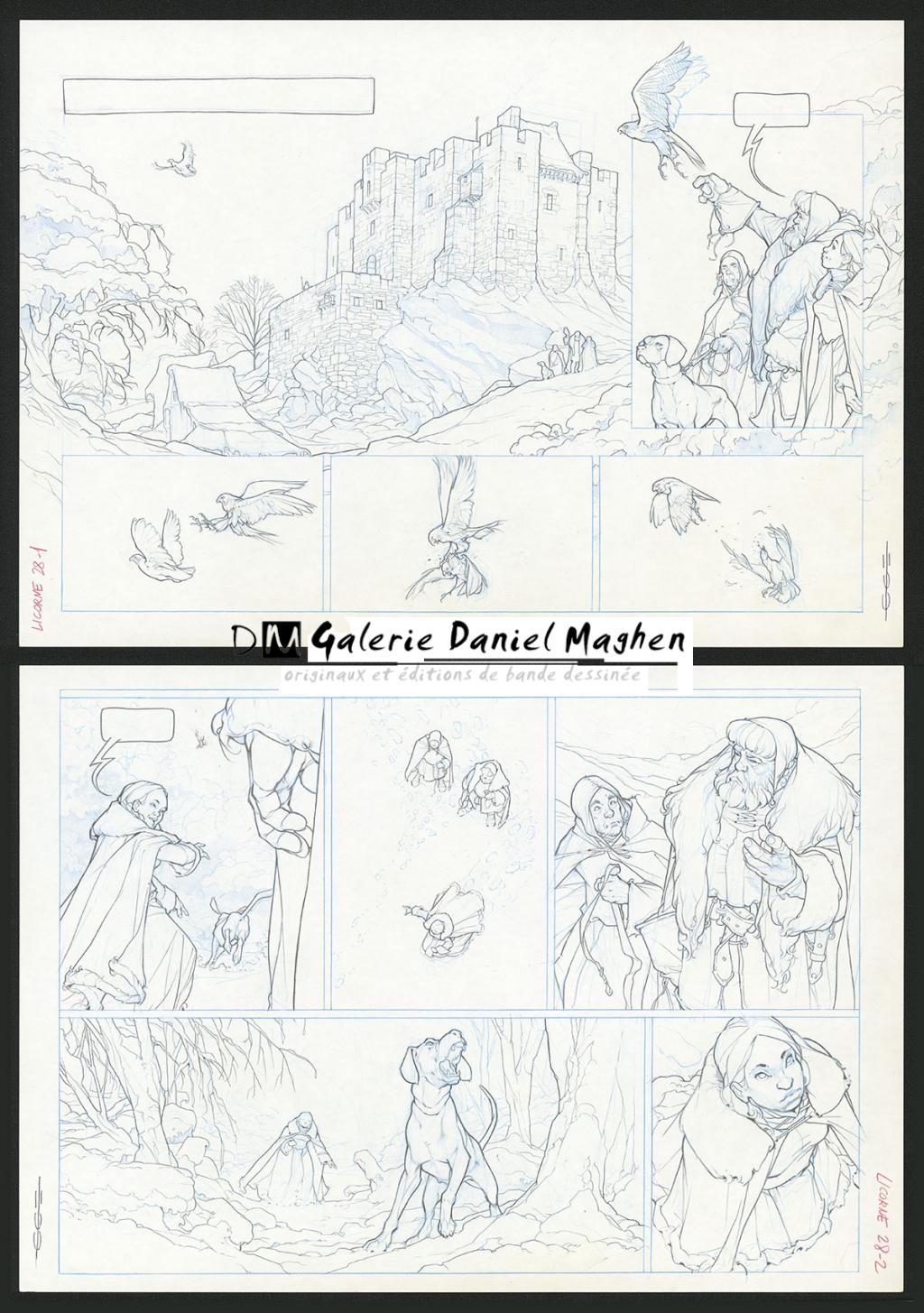 Planche originale - Guillermo Gonzalez - Mine de plomb et crayons de couleur  sur papier - 5558