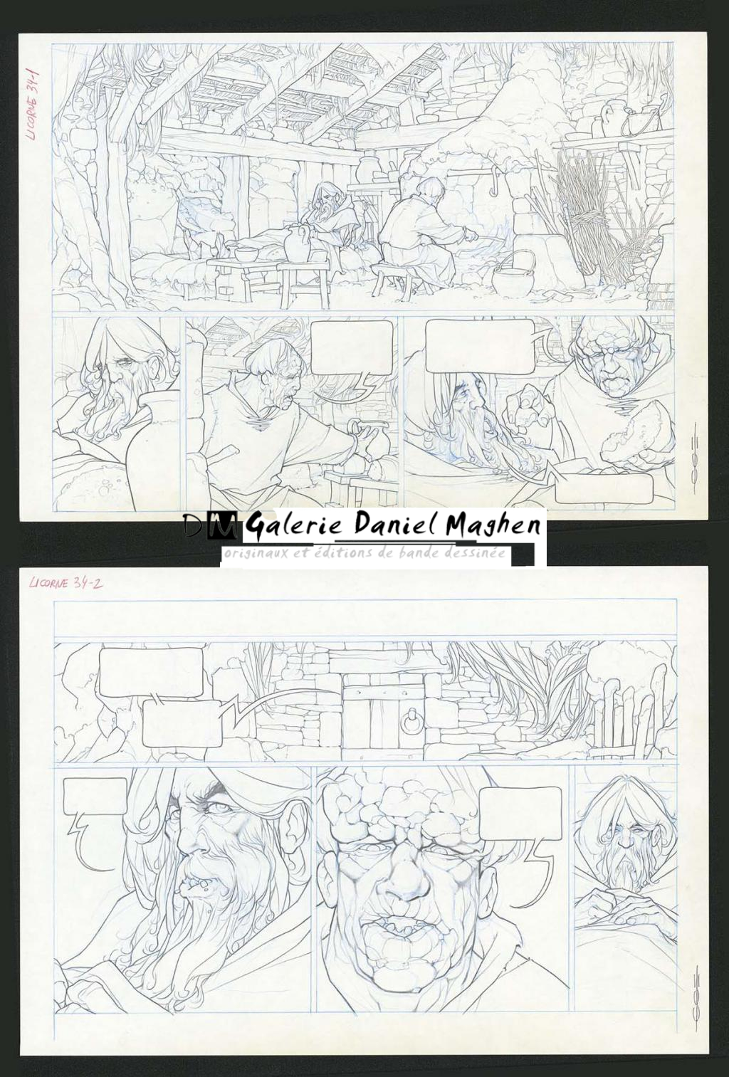 Planche originale - Guillermo Gonzalez - Mine de plomb et crayons de couleur  sur papier - 5448